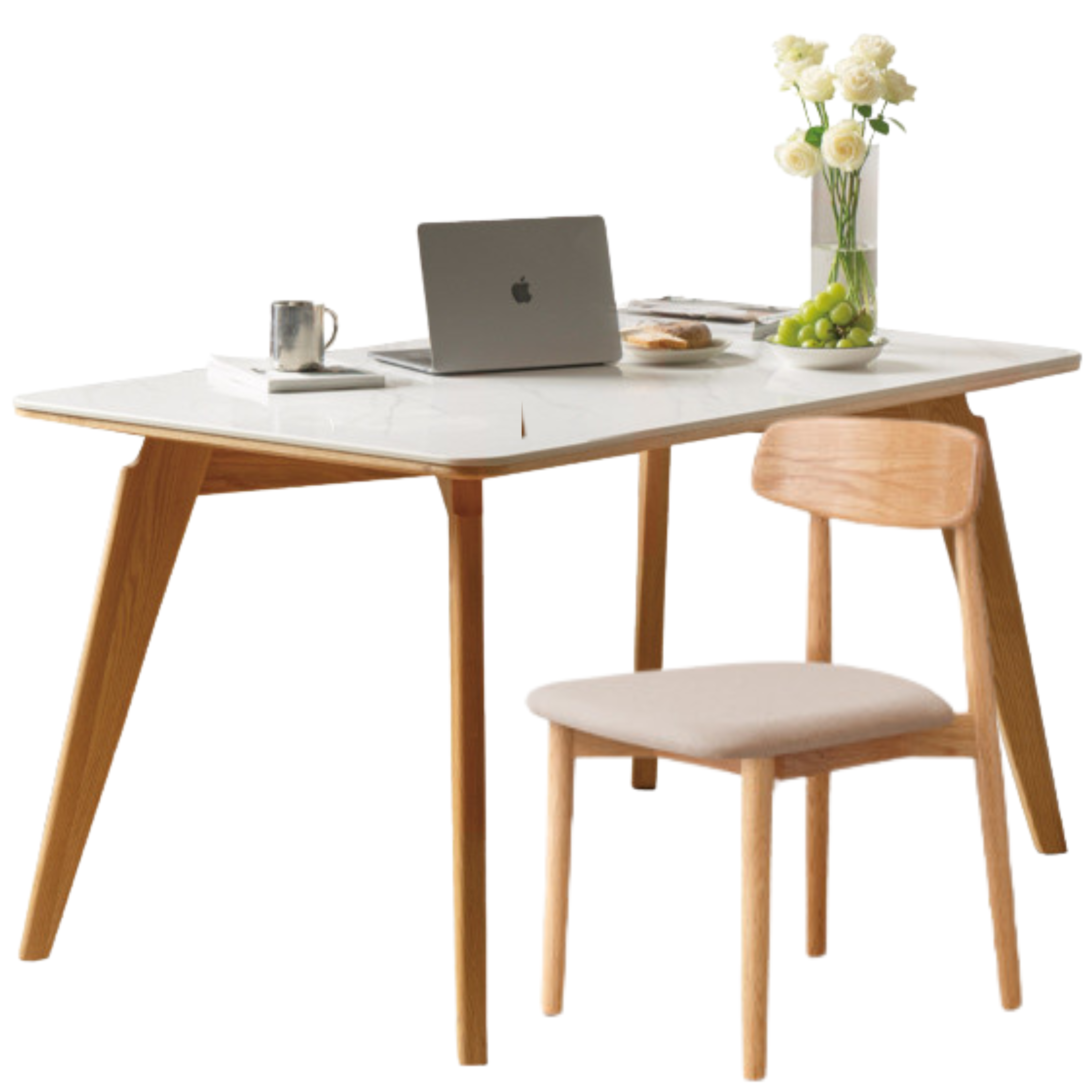 Oak Solid Wood Rock Modern Dining Table