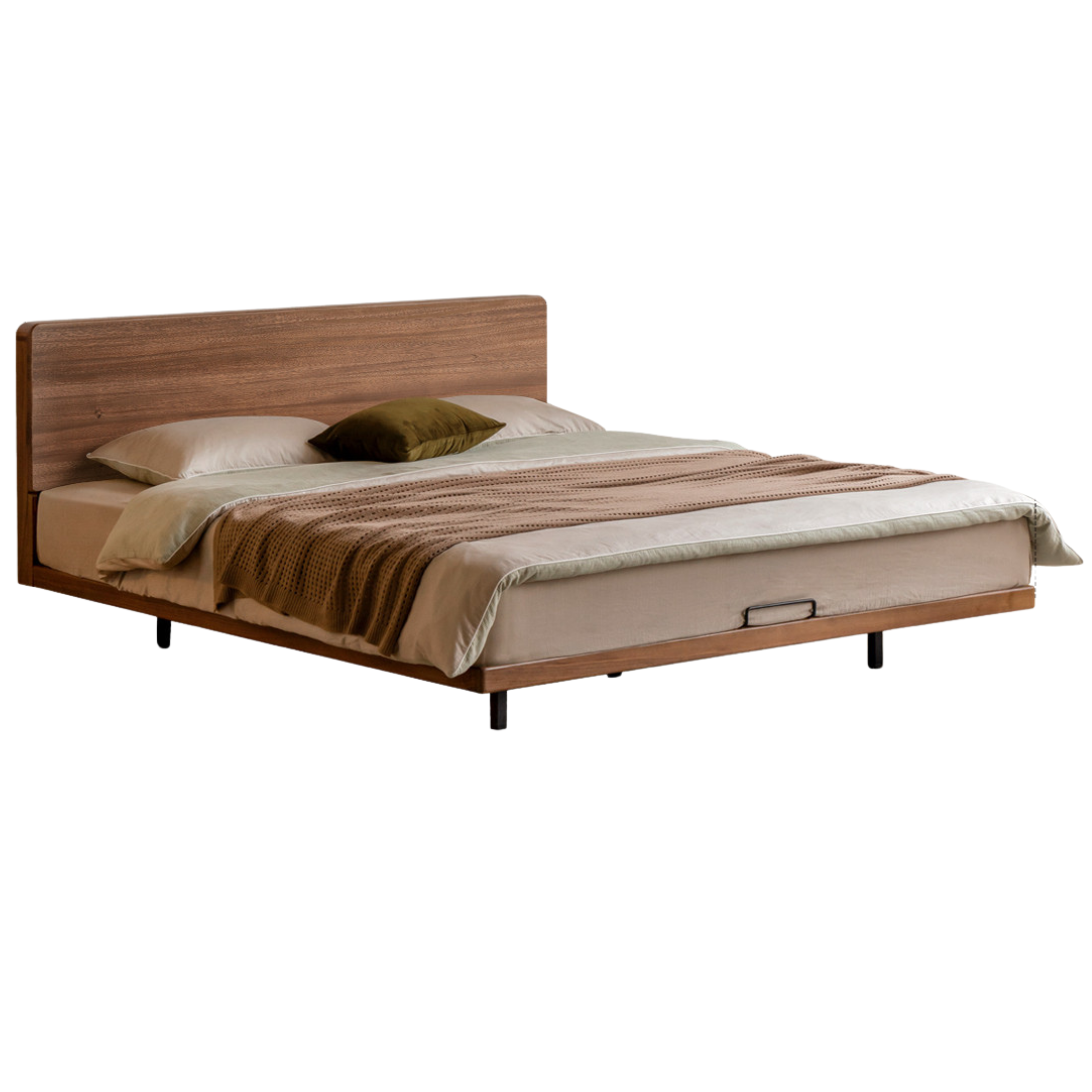 Black walnut solid wood suspended bed