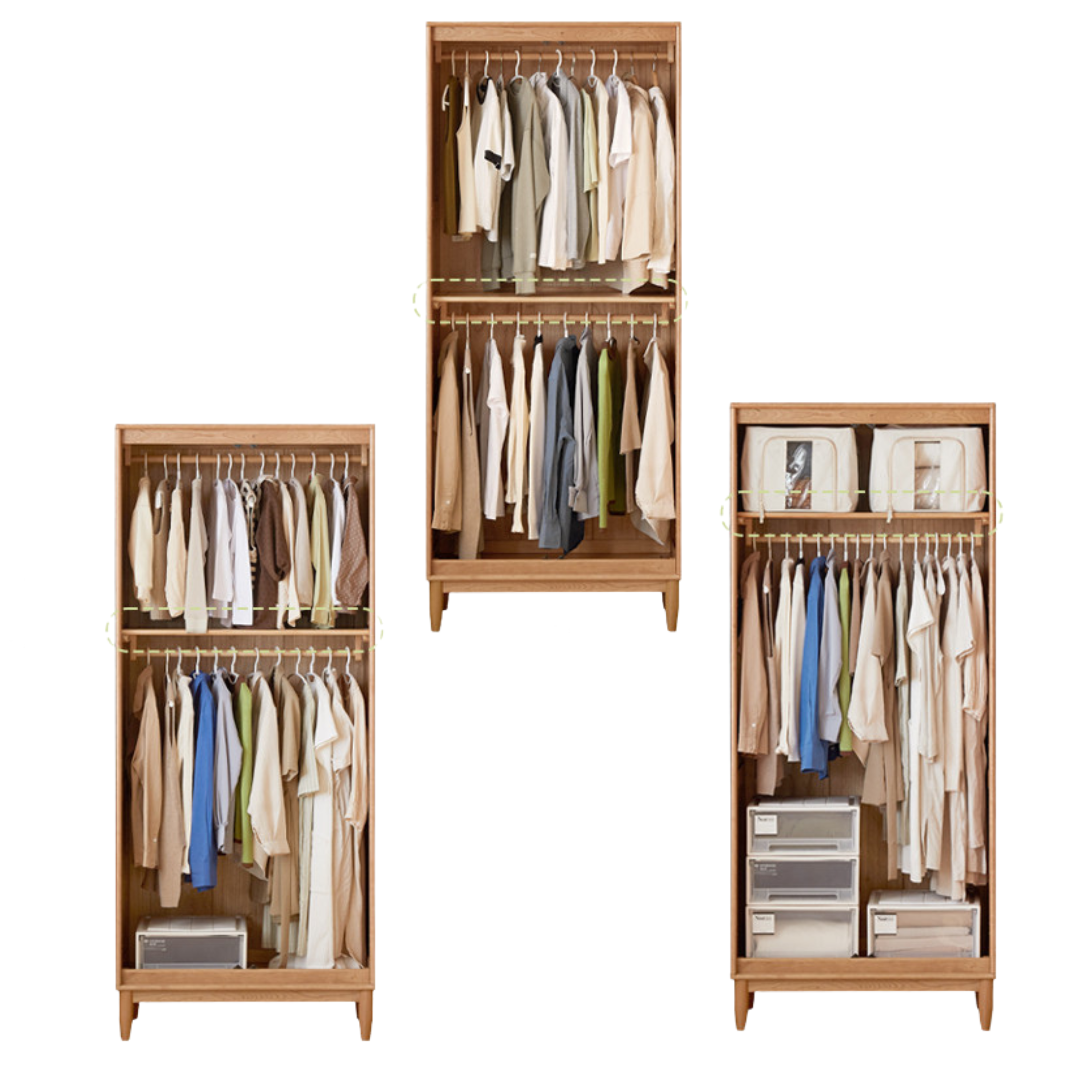Cherry Solid Wood Fascinating Wardrobe.