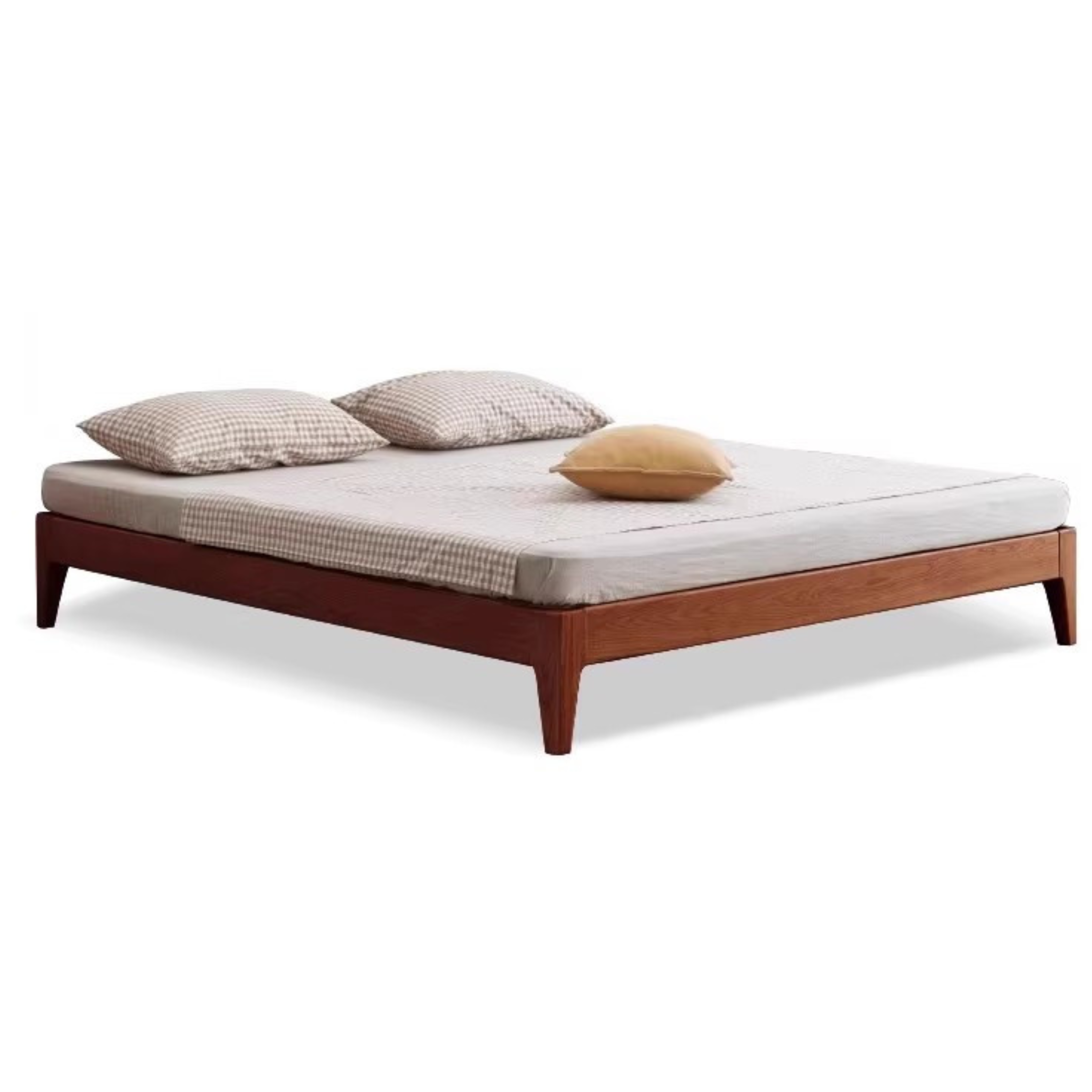 Oak solid wood tatami bed modern minimalist.