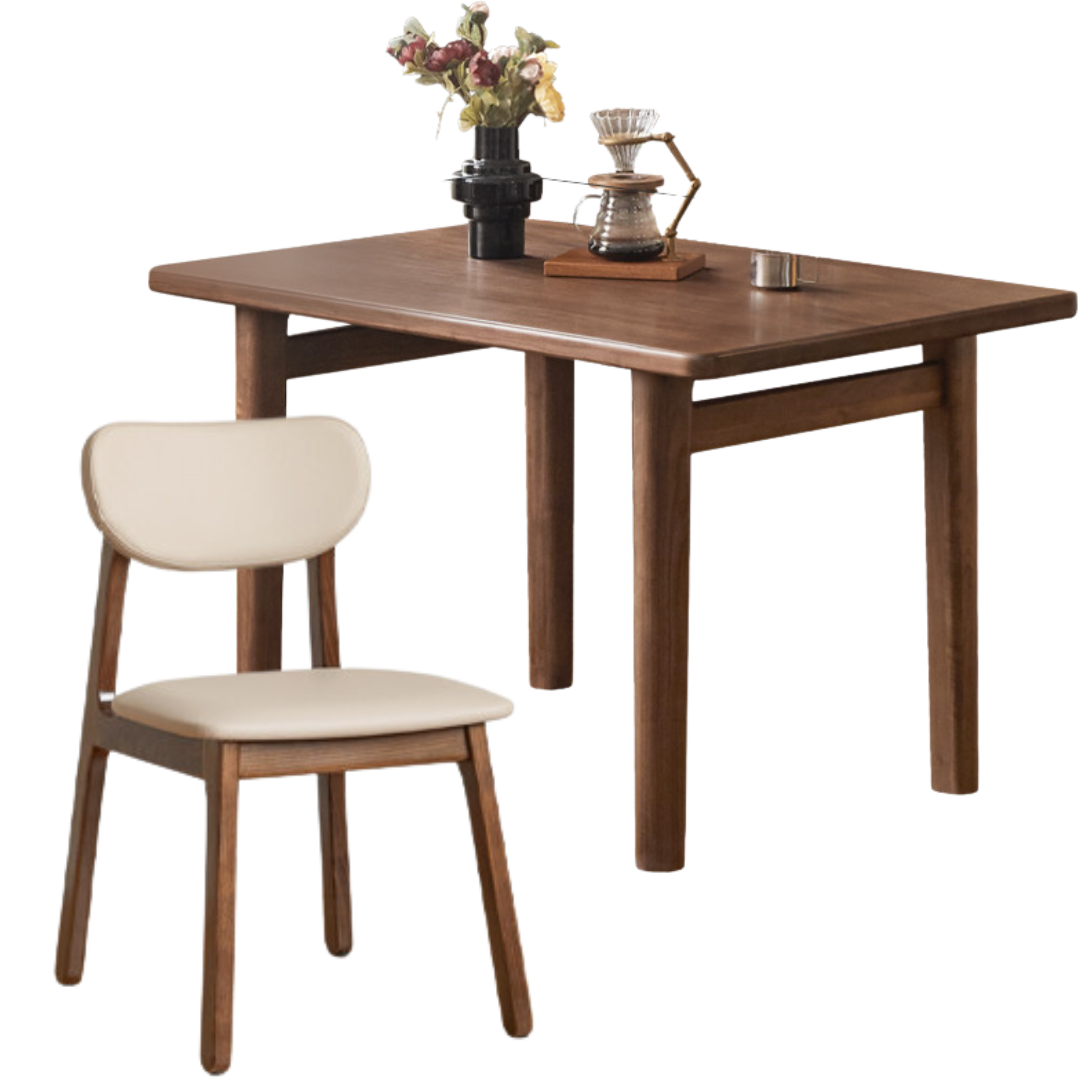 Black Walnut Solid Wood Large Board Modern Dining Table