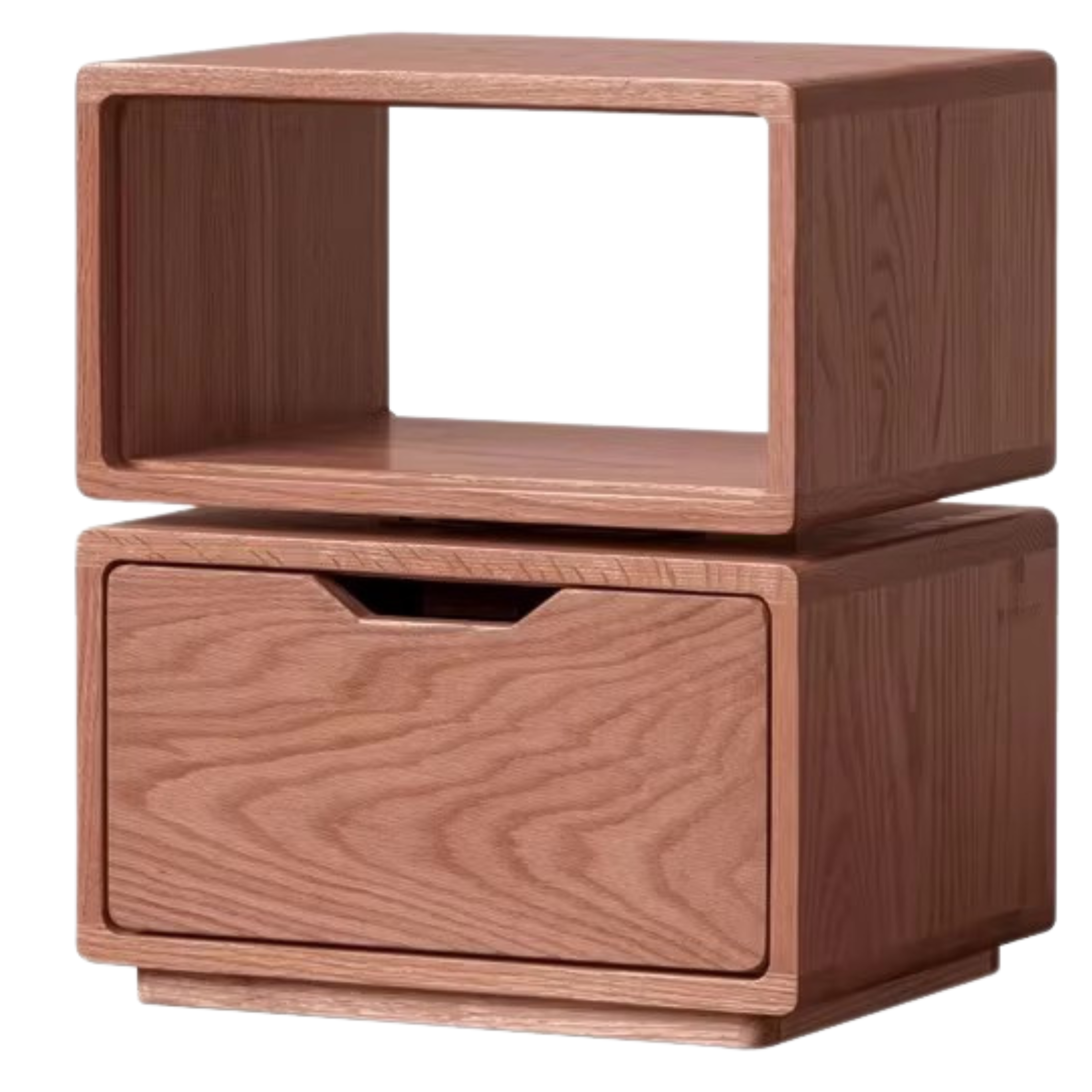 Oak Solid wood side table rotating bedside table)