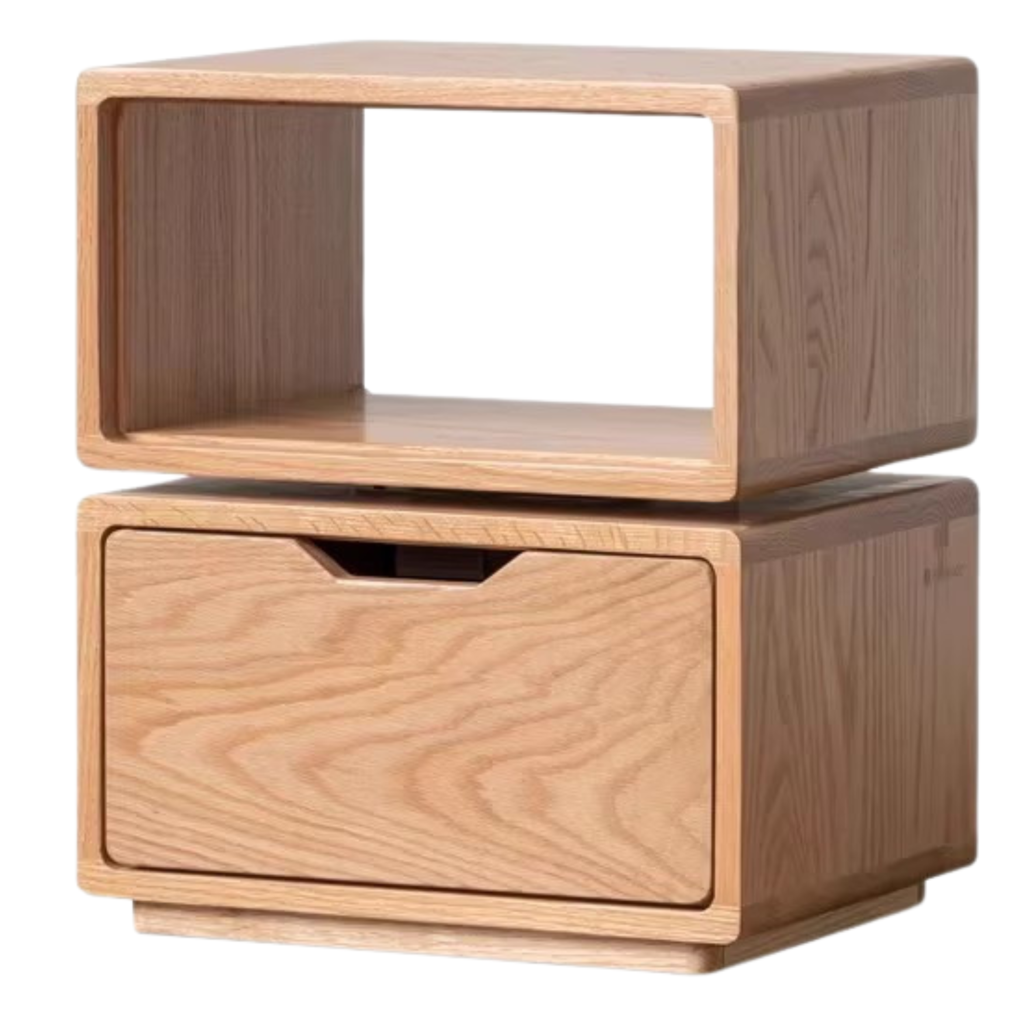 Oak Solid wood side table rotating bedside table)