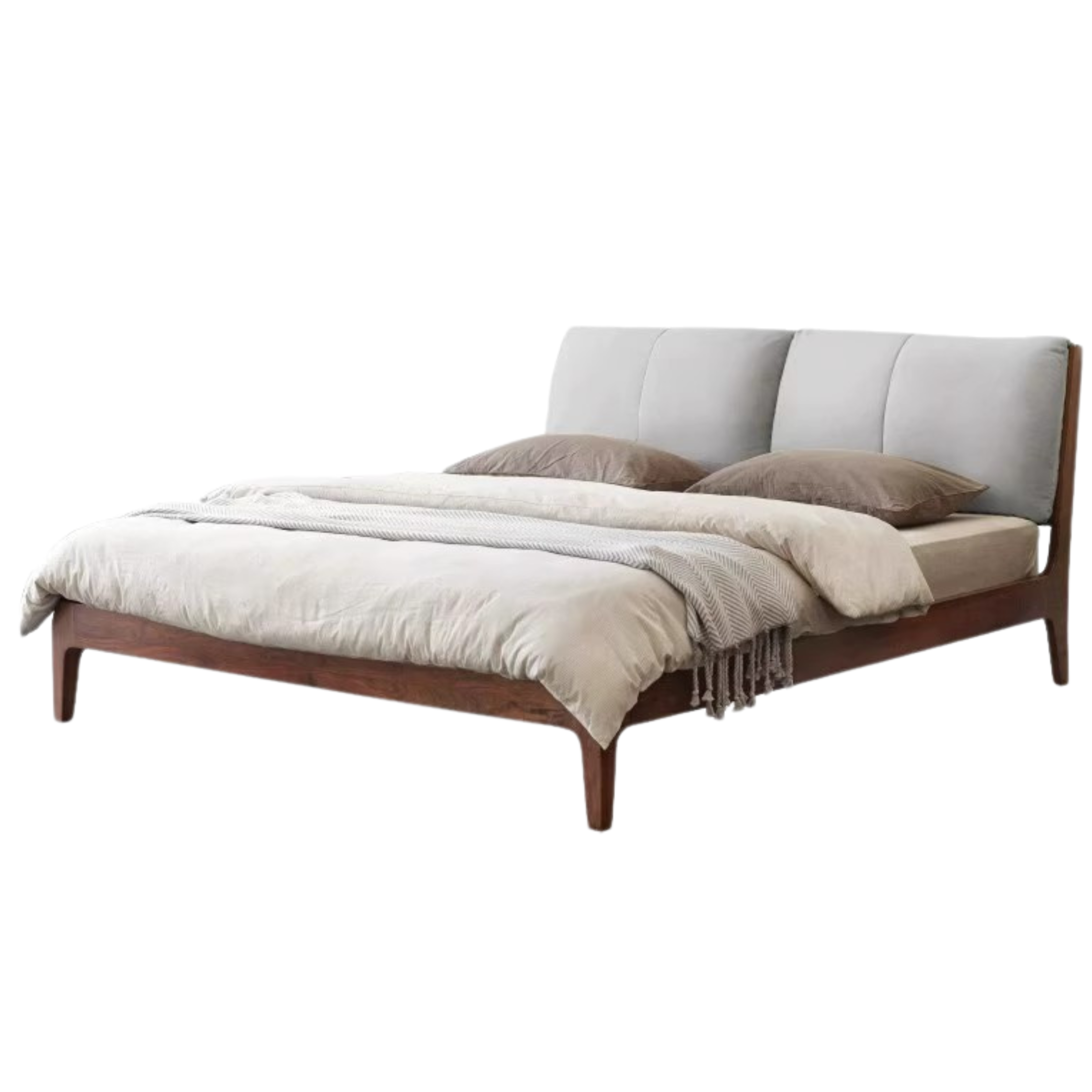 Black Walnut solid wood Soft Bed