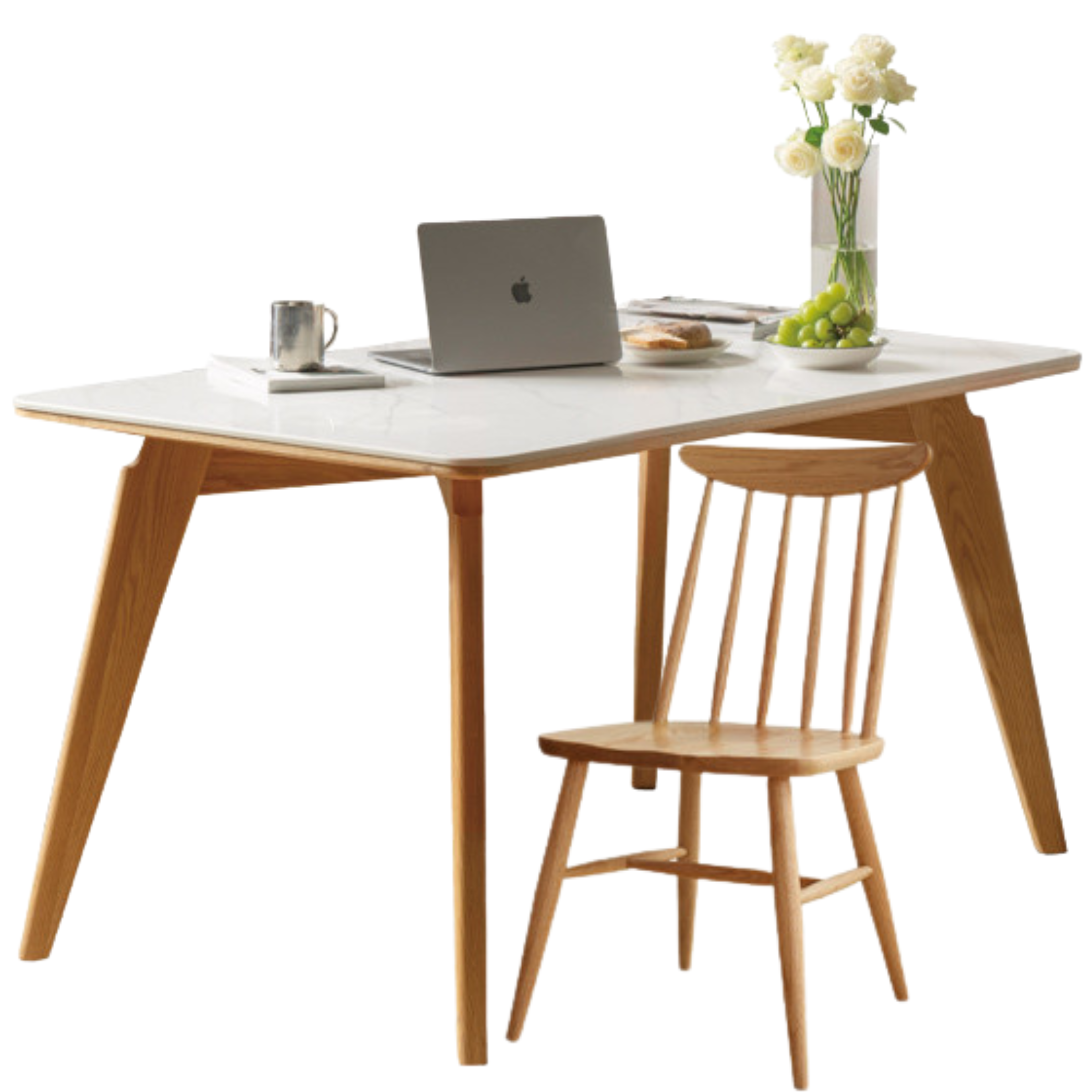 Oak Solid Wood Rock Modern Dining Table