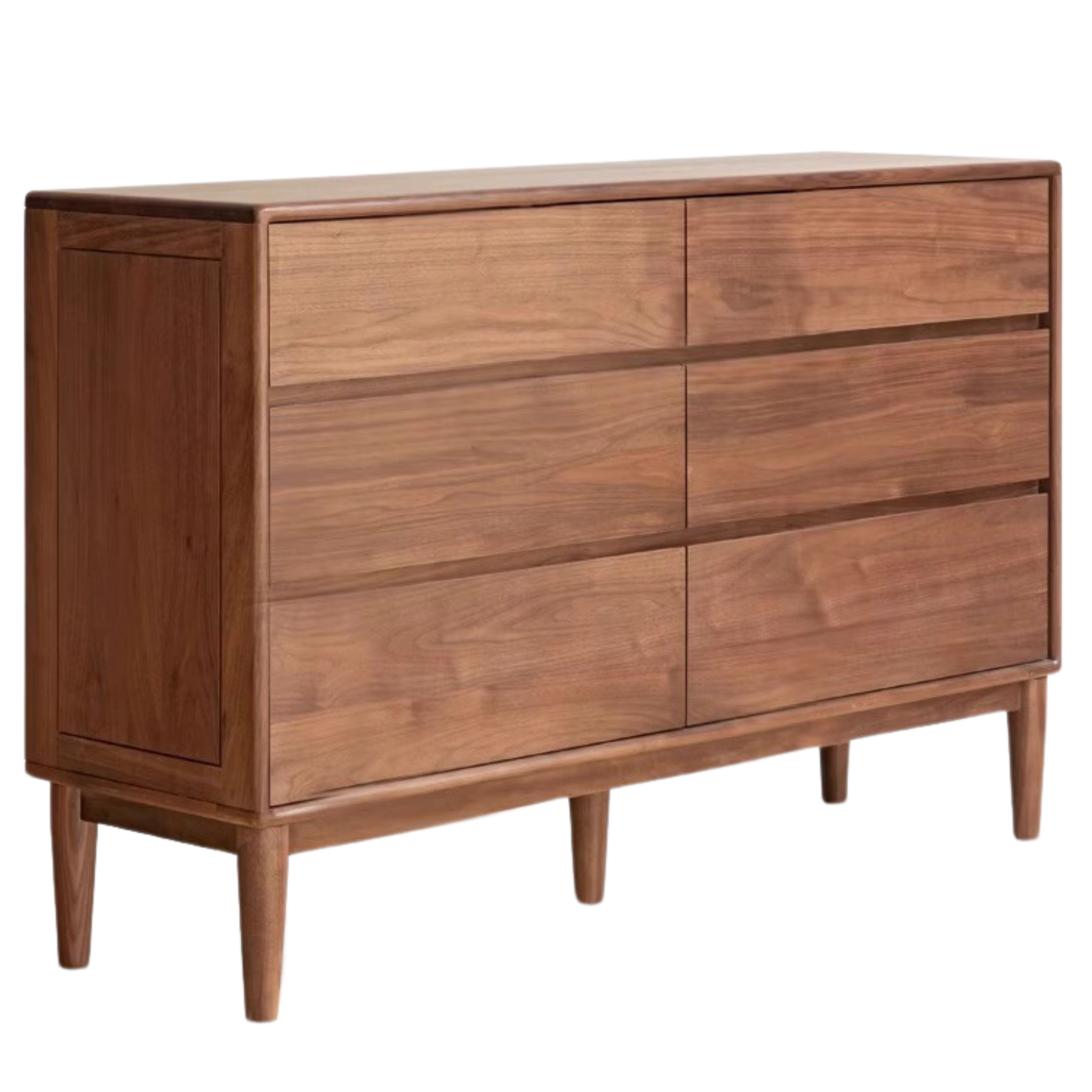 Black Walnut Solid Wood Cabinet Nordic chest of drawers)