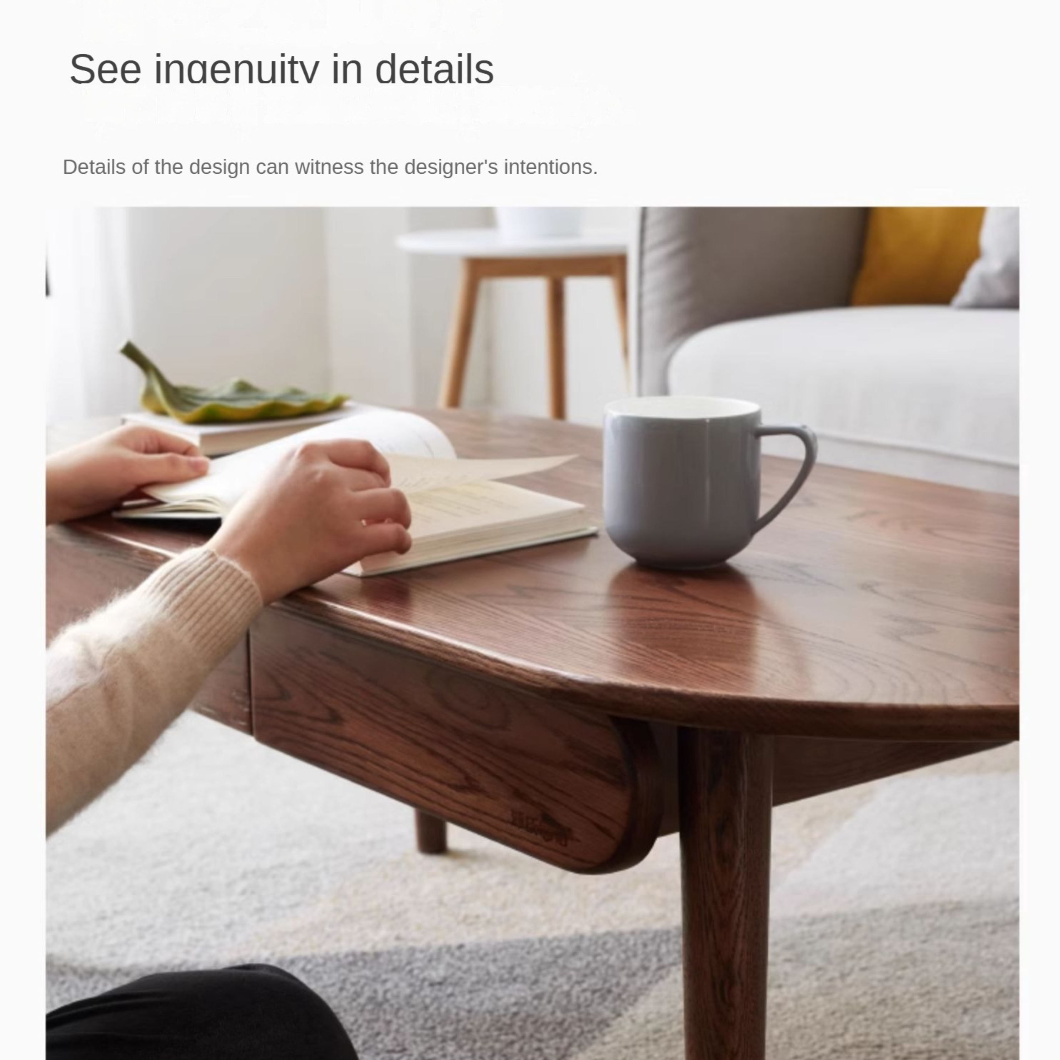 Oak Solid Wood Coffee Table