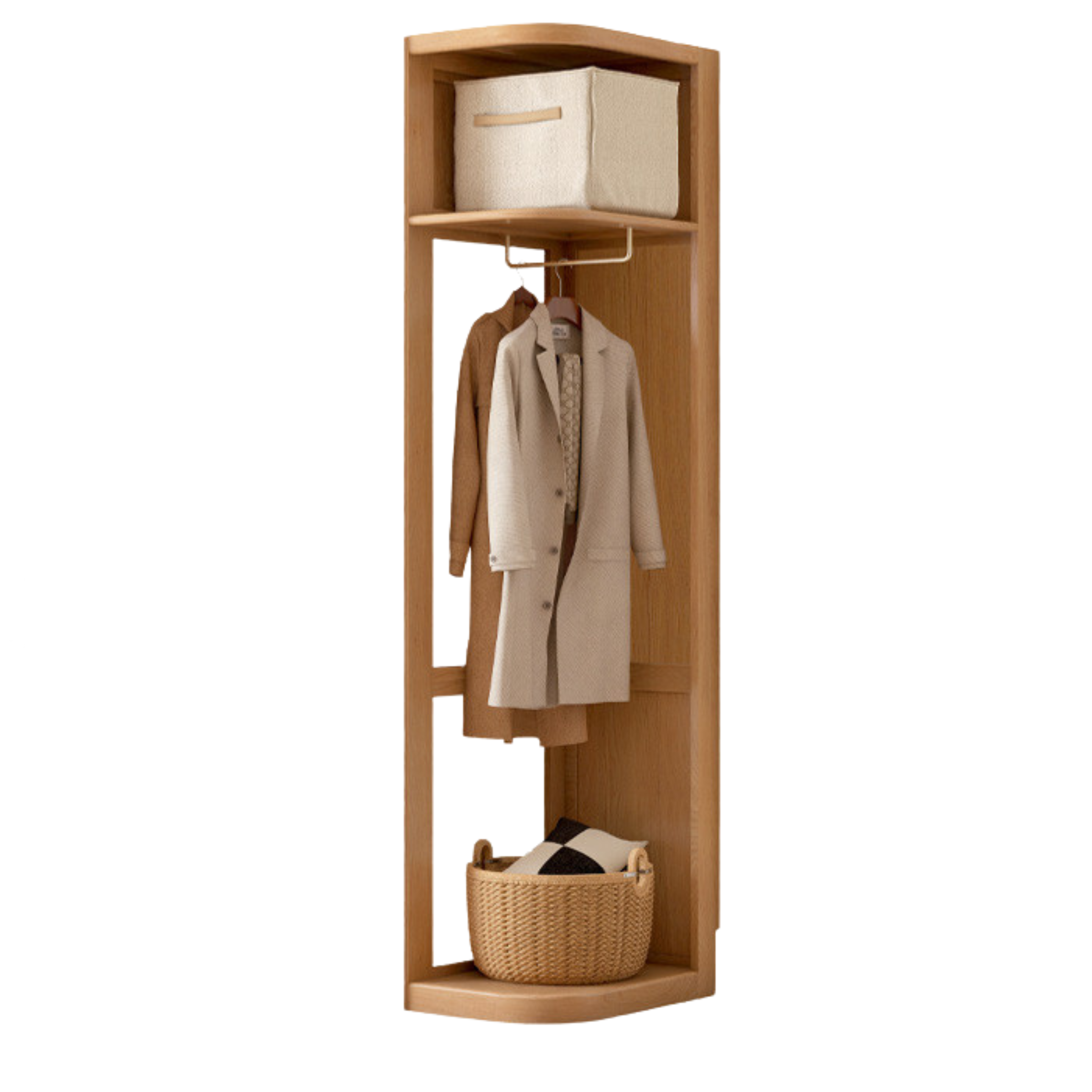 Oak Solid Wood Nordic Wardrobe.