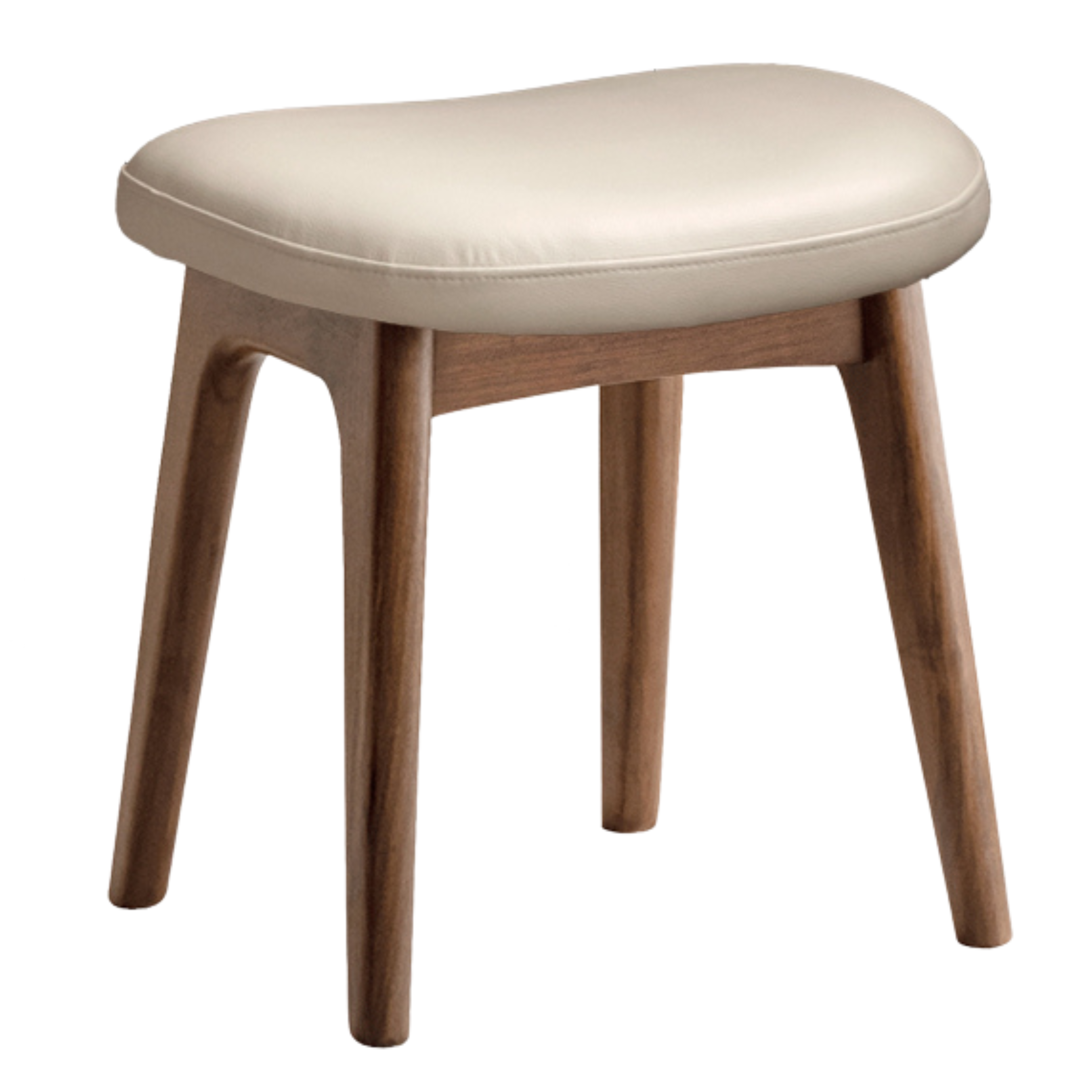 Oak, Black Walnut, Ash, Poplar Solid Wood Makeup Soft Stool.