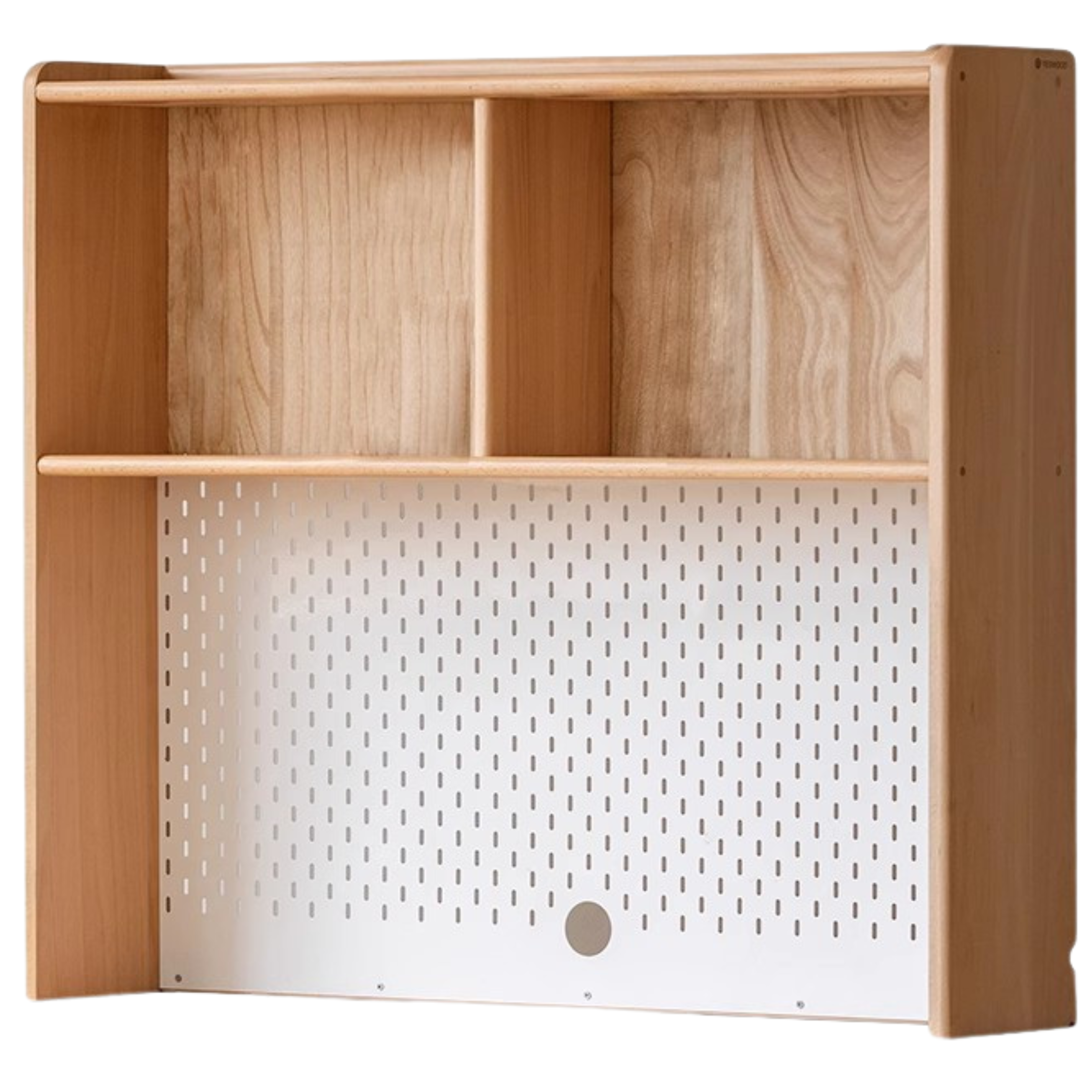 Beech, Oak Solid Wood Study Desk with Shelf