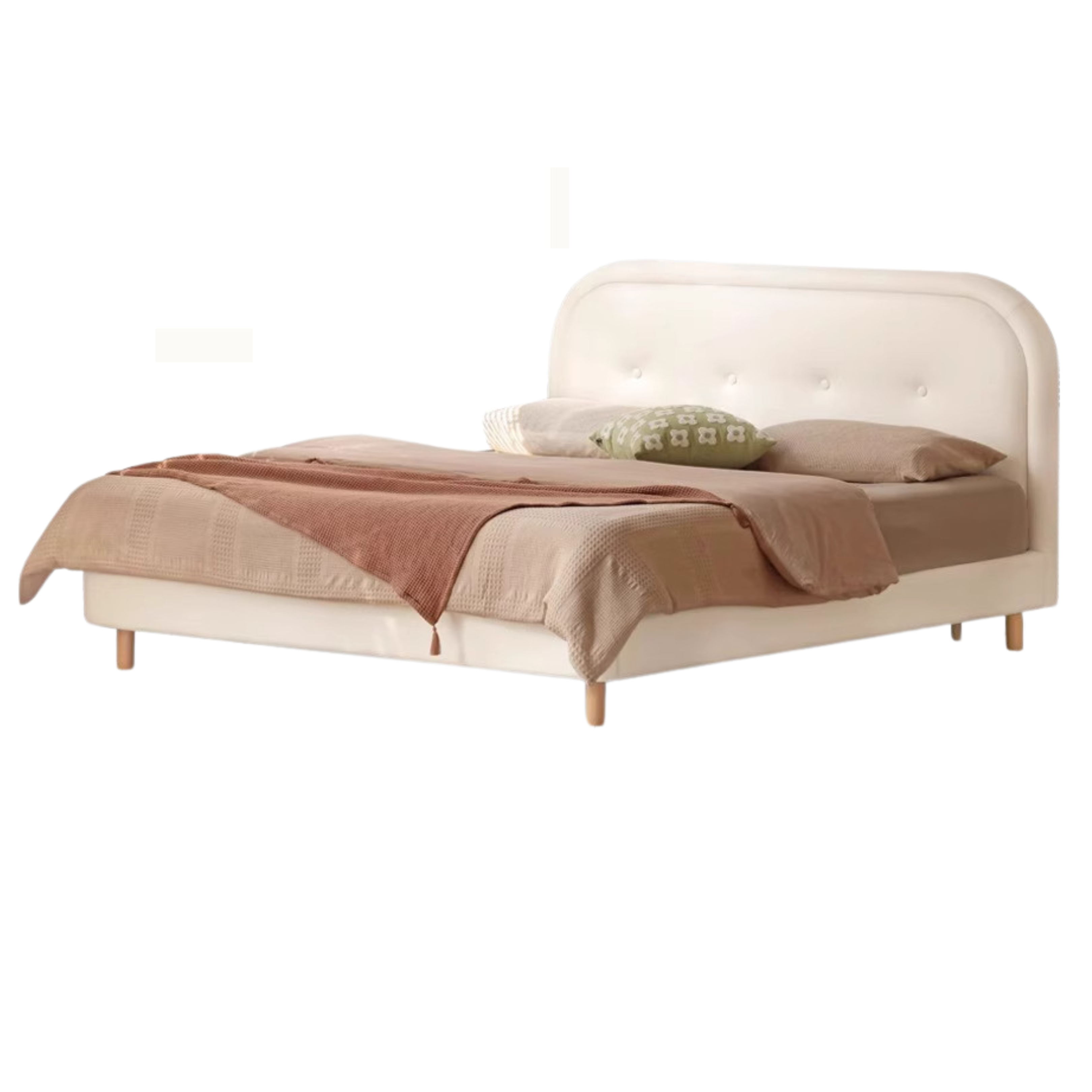 Organic Leather Fabric Soft Bed