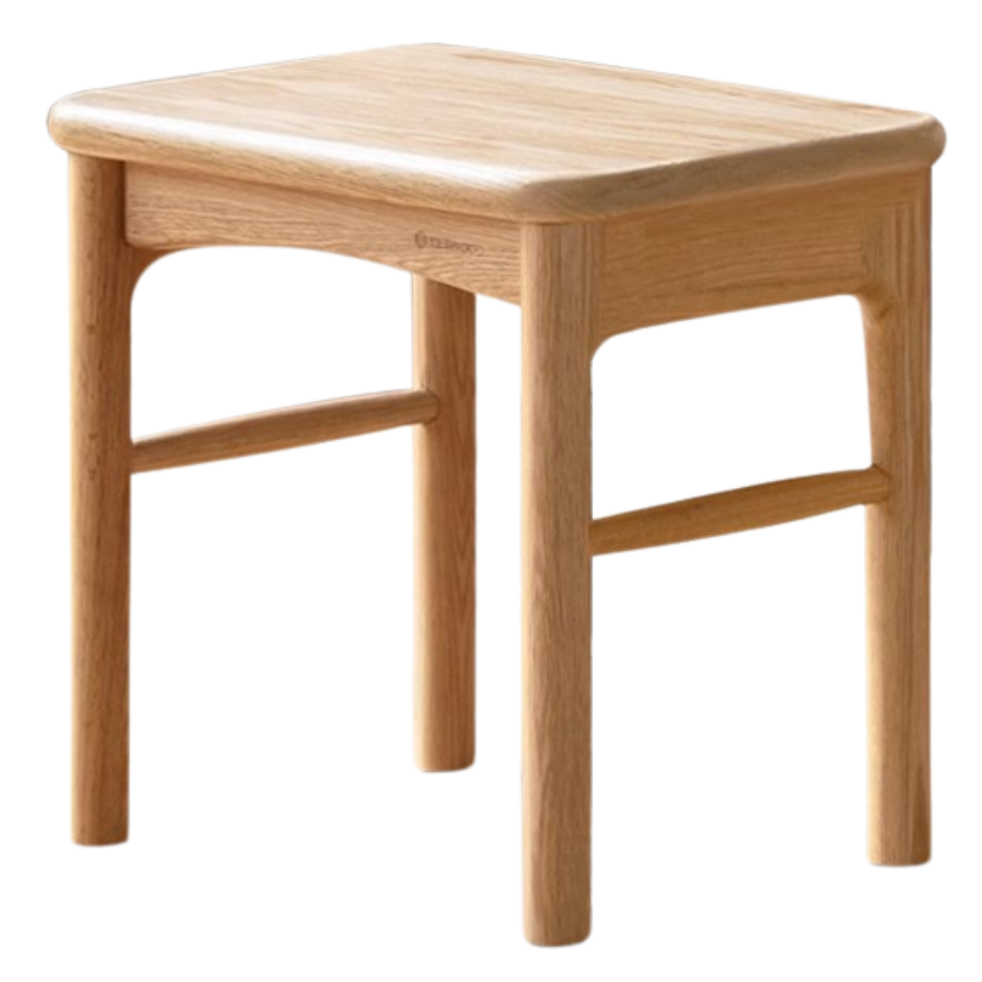 Oak, Black Walnut Solid Wood Tea Stool, Long Stool