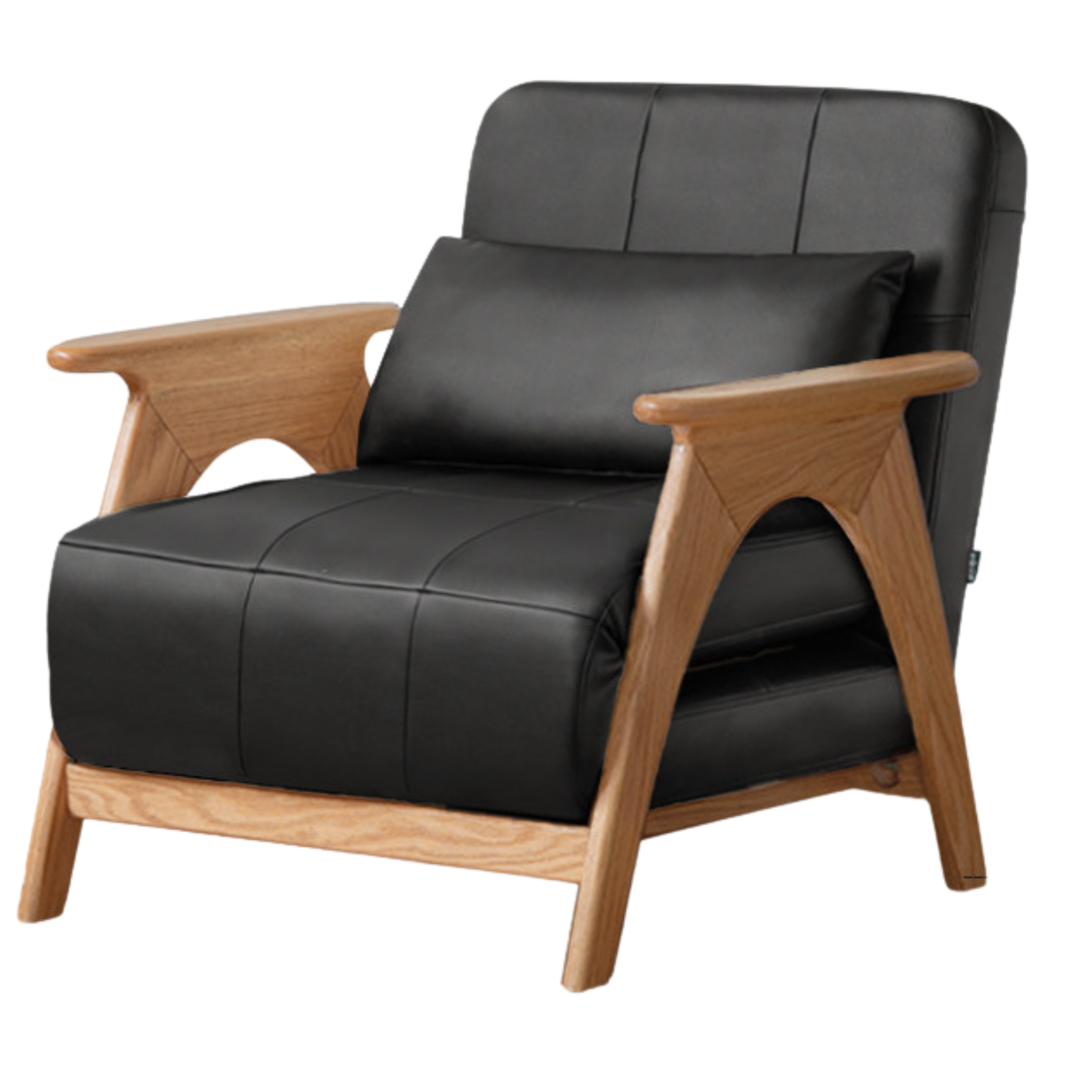 Beech, Oak Solid Wood Foldable Dual Ancient Style Sofa Bed.