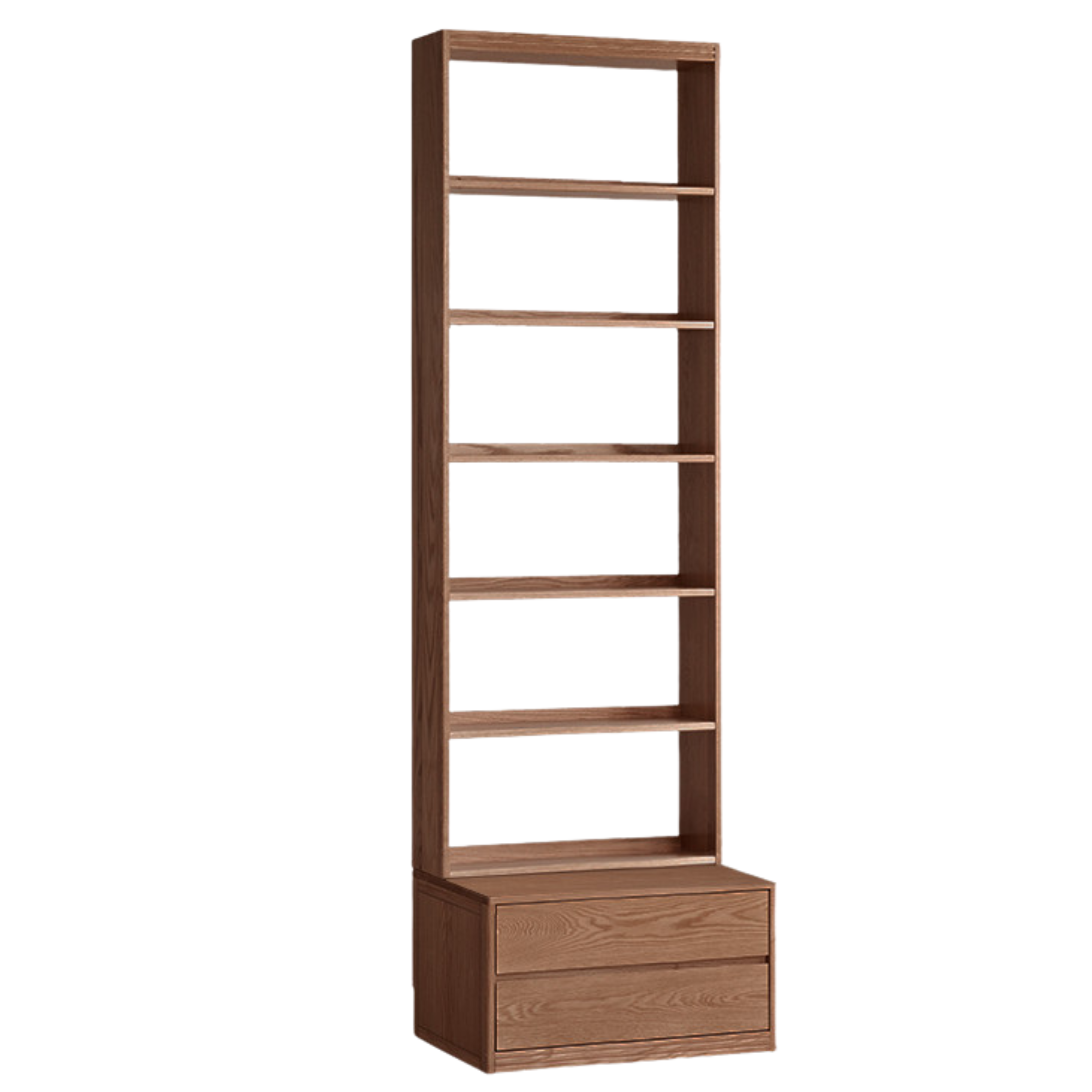 Oak Solid Wood Wall-To-Wall With Seat Combined Bookshelf