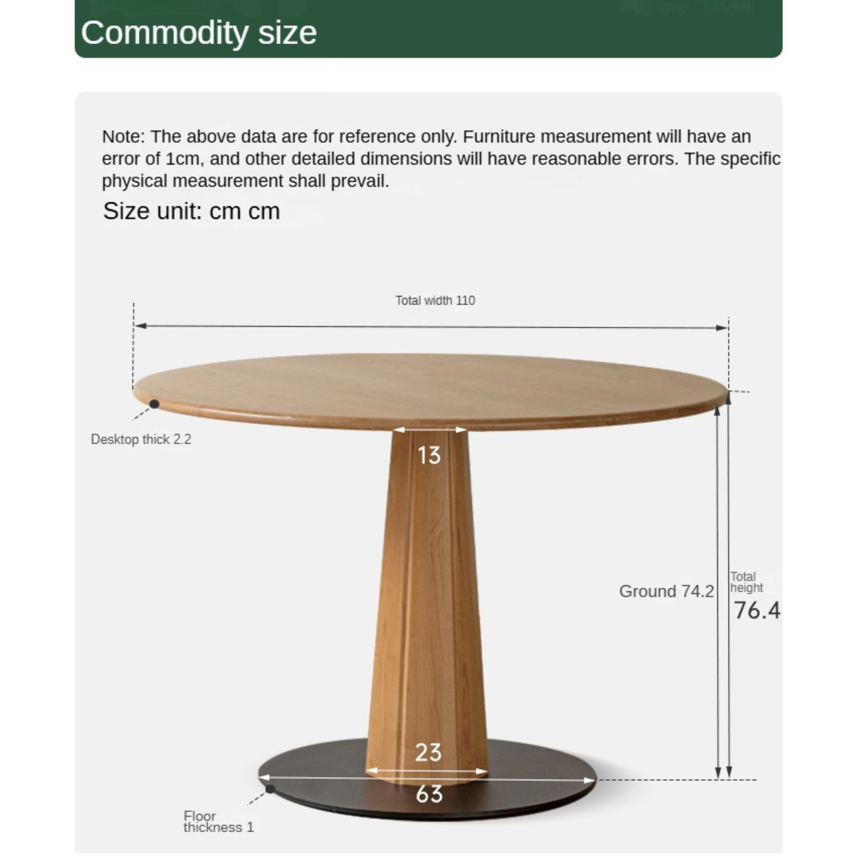 Ash Solid Wood Nordic Dining Round Table