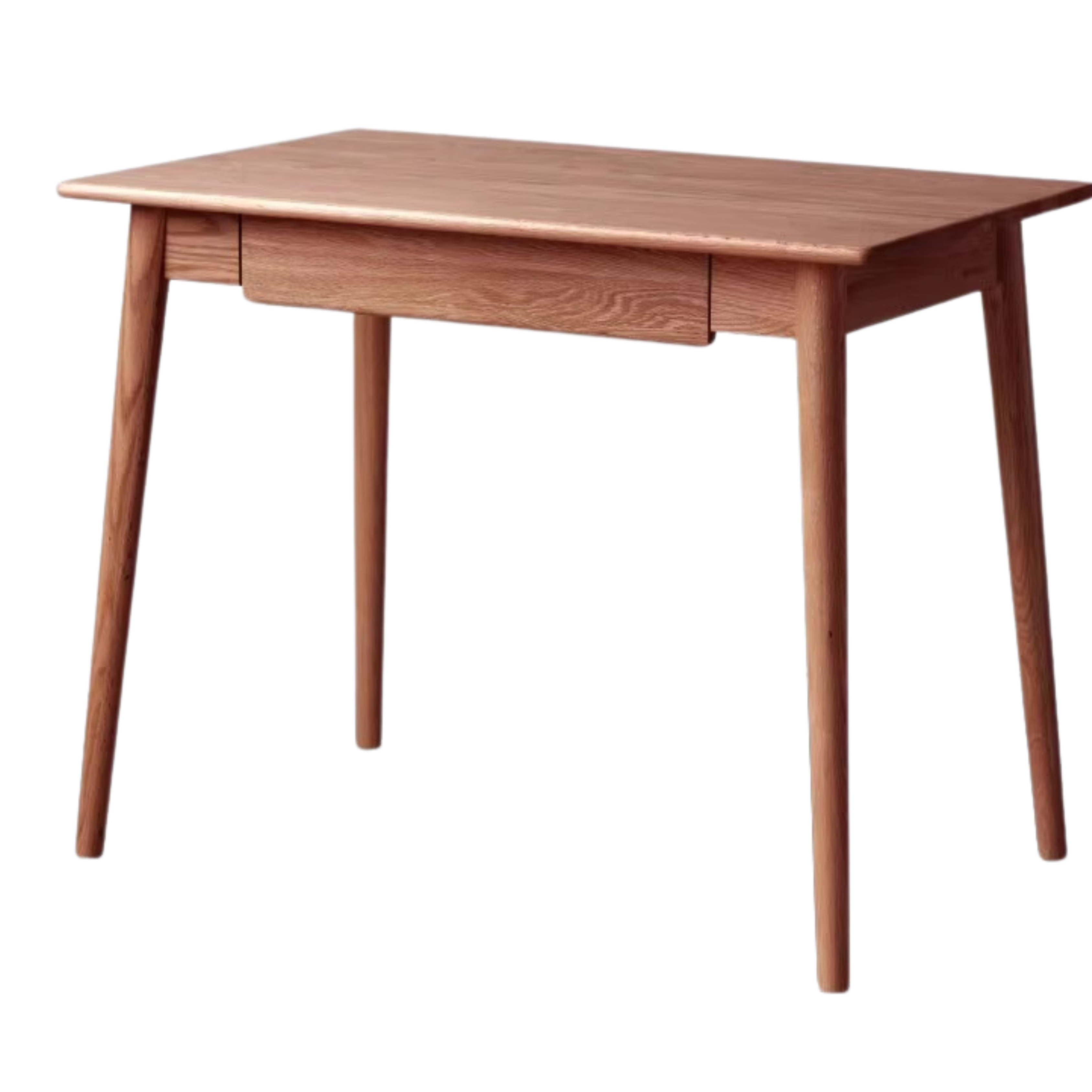 Oak Solid Wood Office Desk Spindle-Shaped Slanted Legs