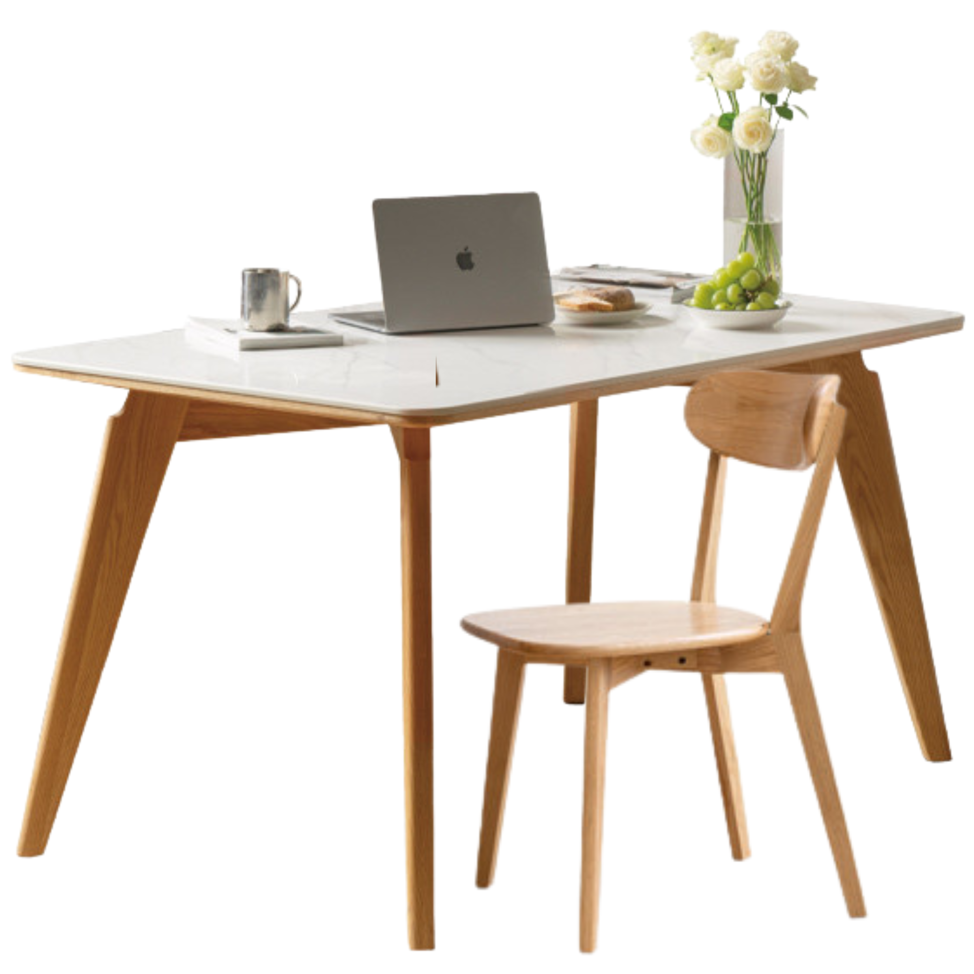 Oak Solid Wood Rock Modern Dining Table