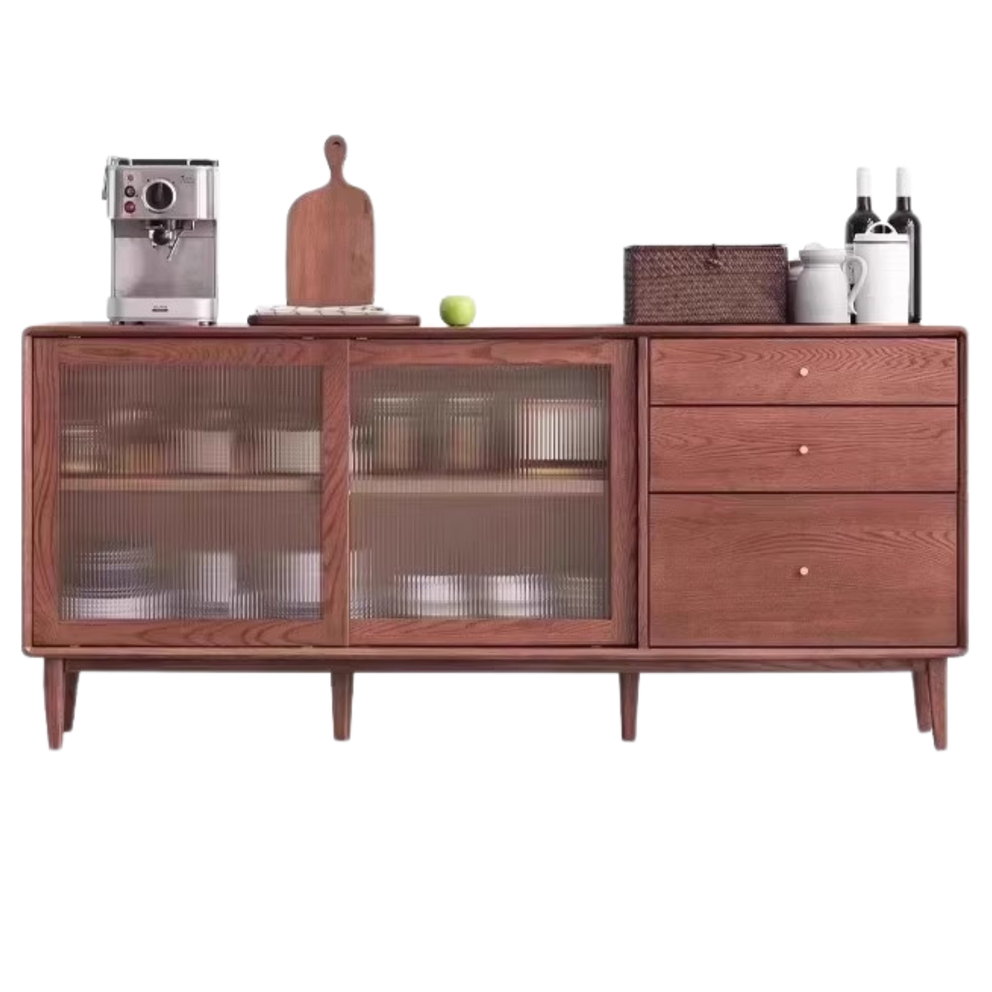 Oak Solid Wood Sideboard, Buffet Cabinet