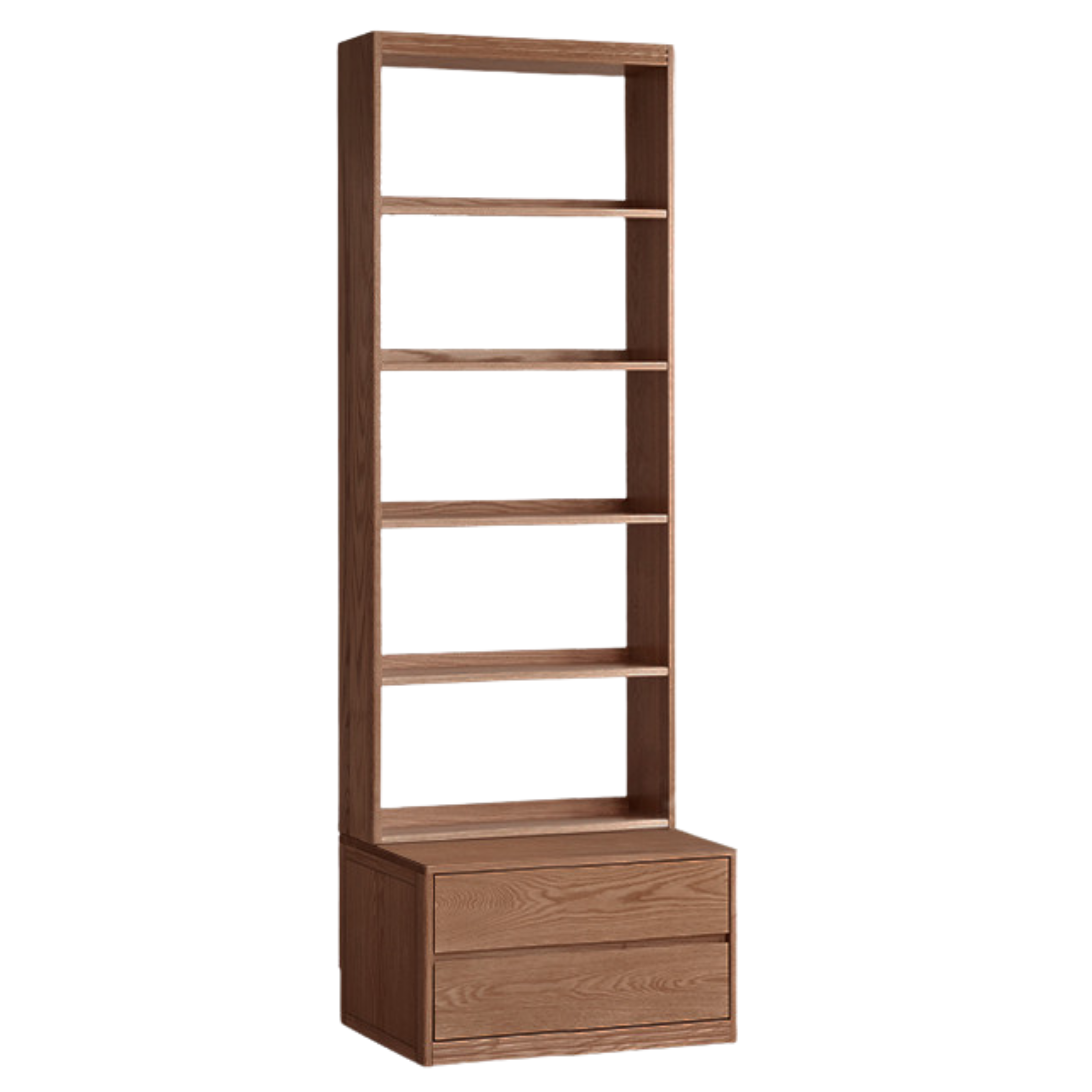 Oak Solid Wood Wall-To-Wall With Seat Combined Bookshelf