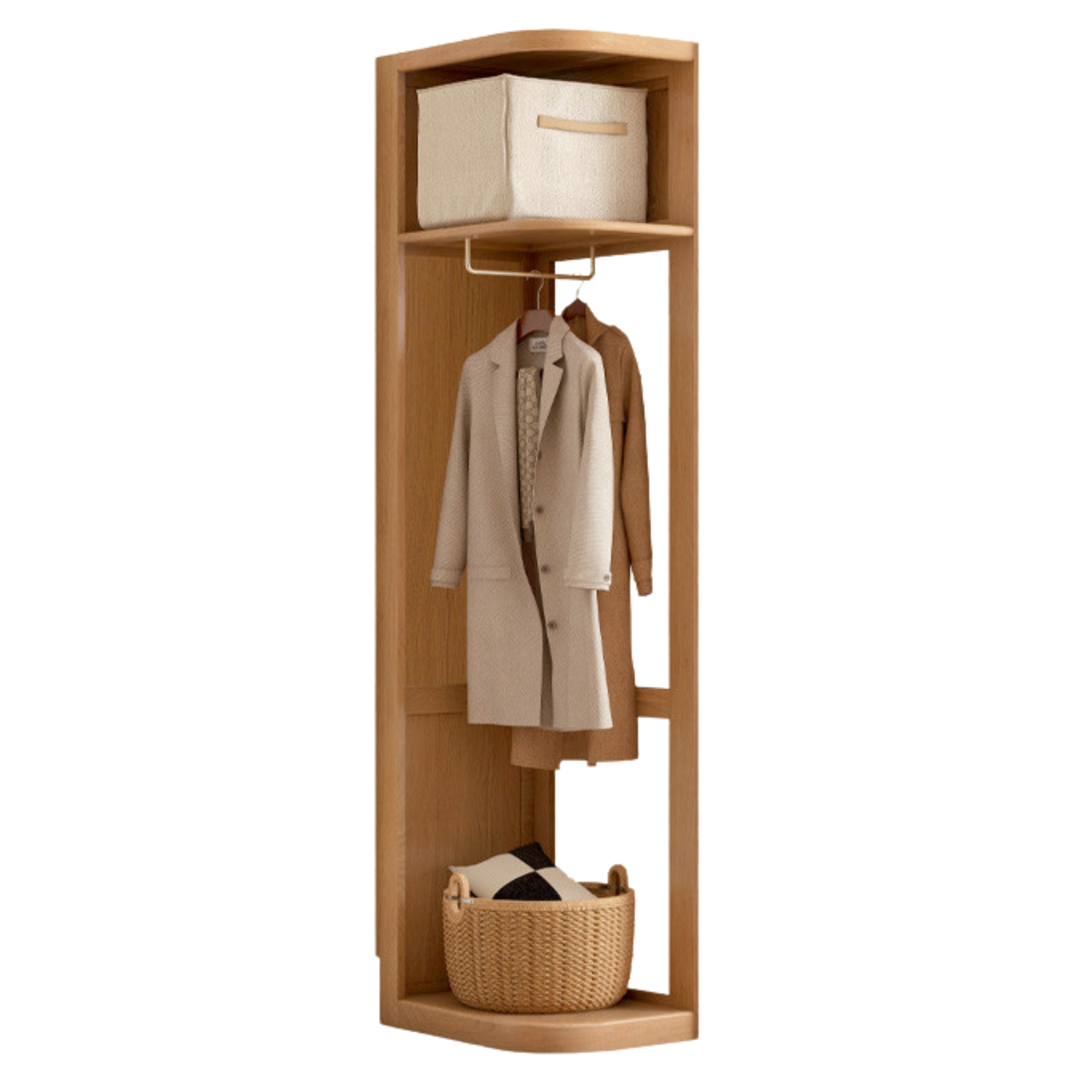 Oak Solid Wood Nordic Wardrobe.