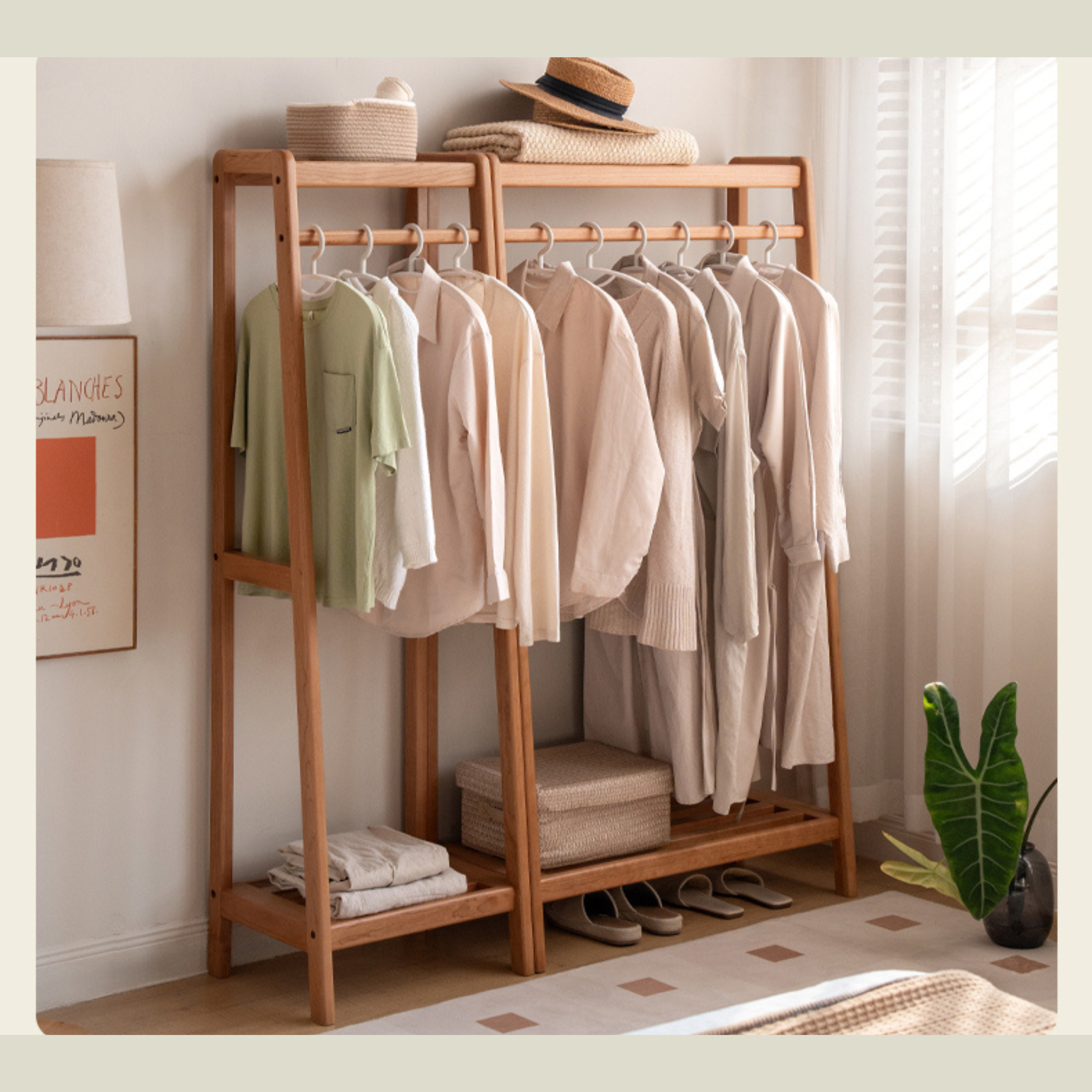 Cherry Solid Wood Retro Medieval Style Hanger