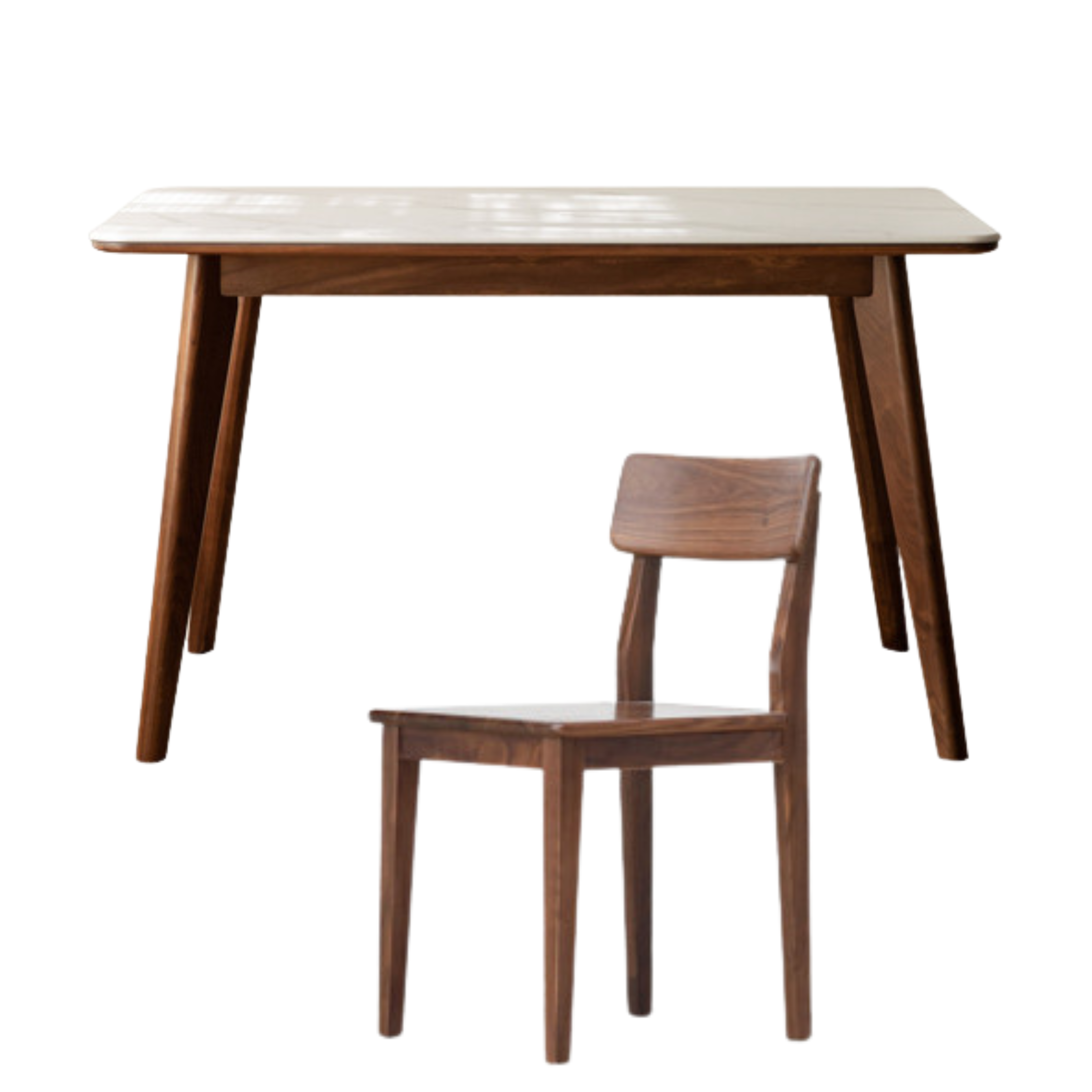 Ash, Black Walnut Solid Wood Rock Plate Nordic Dining Table