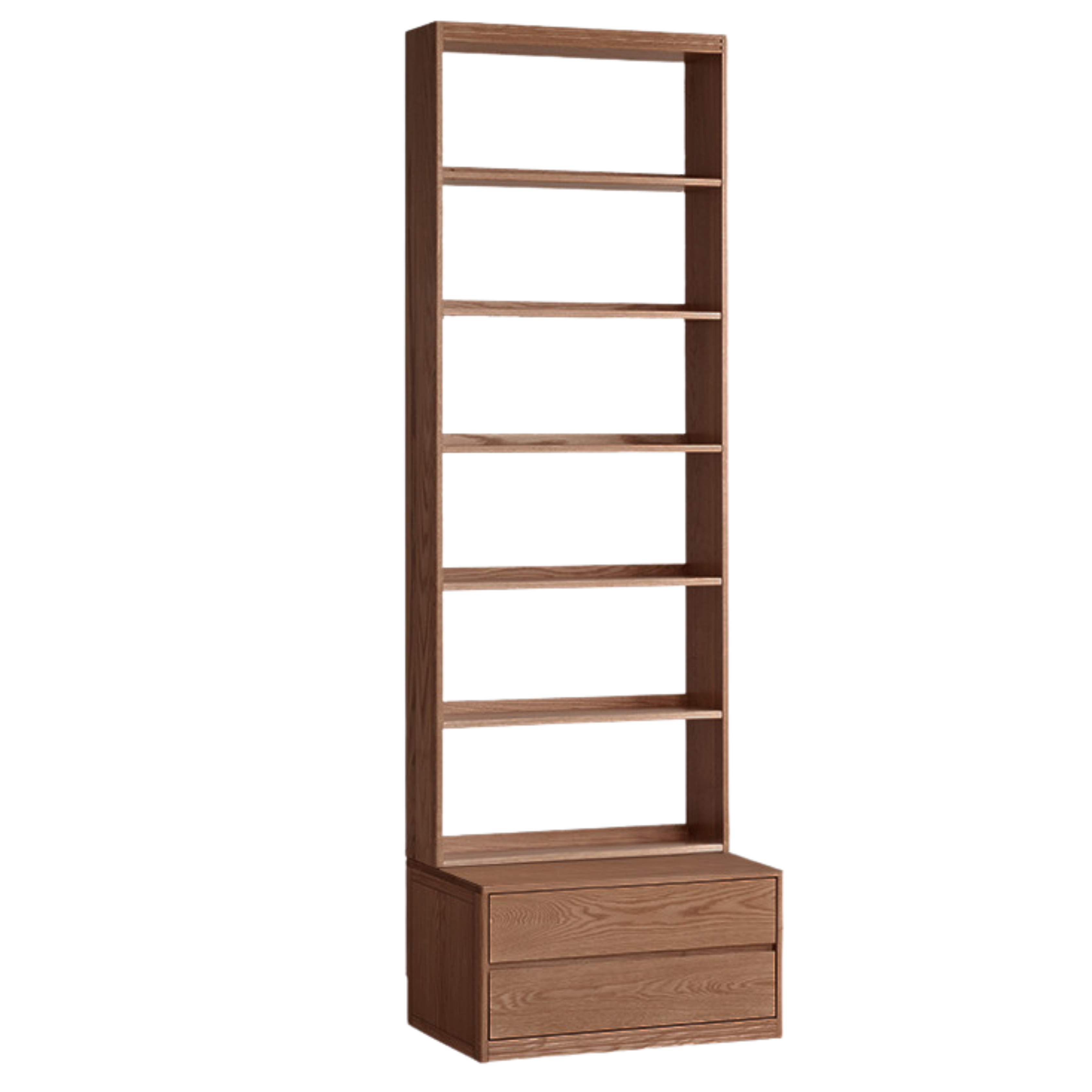 Oak Solid Wood Wall-To-Wall With Seat Combined Bookshelf
