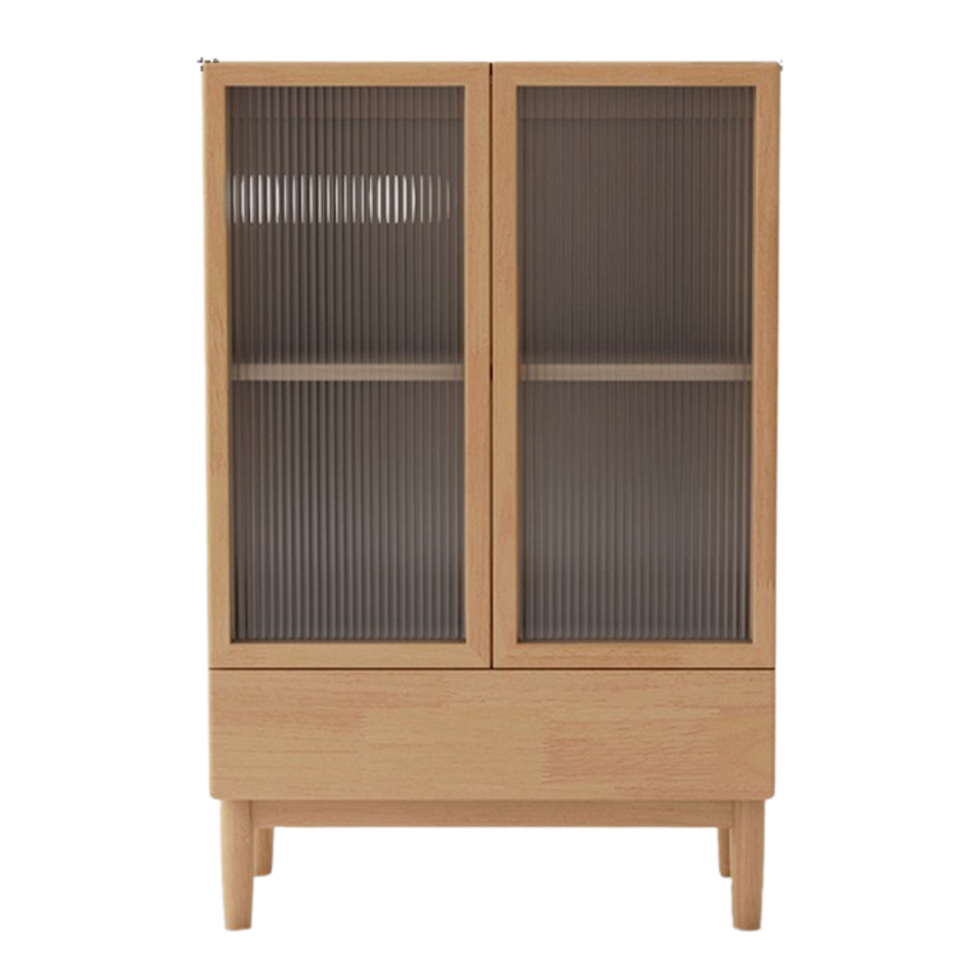 Oak, Beech Solid Wood Modern Side Cabinet.