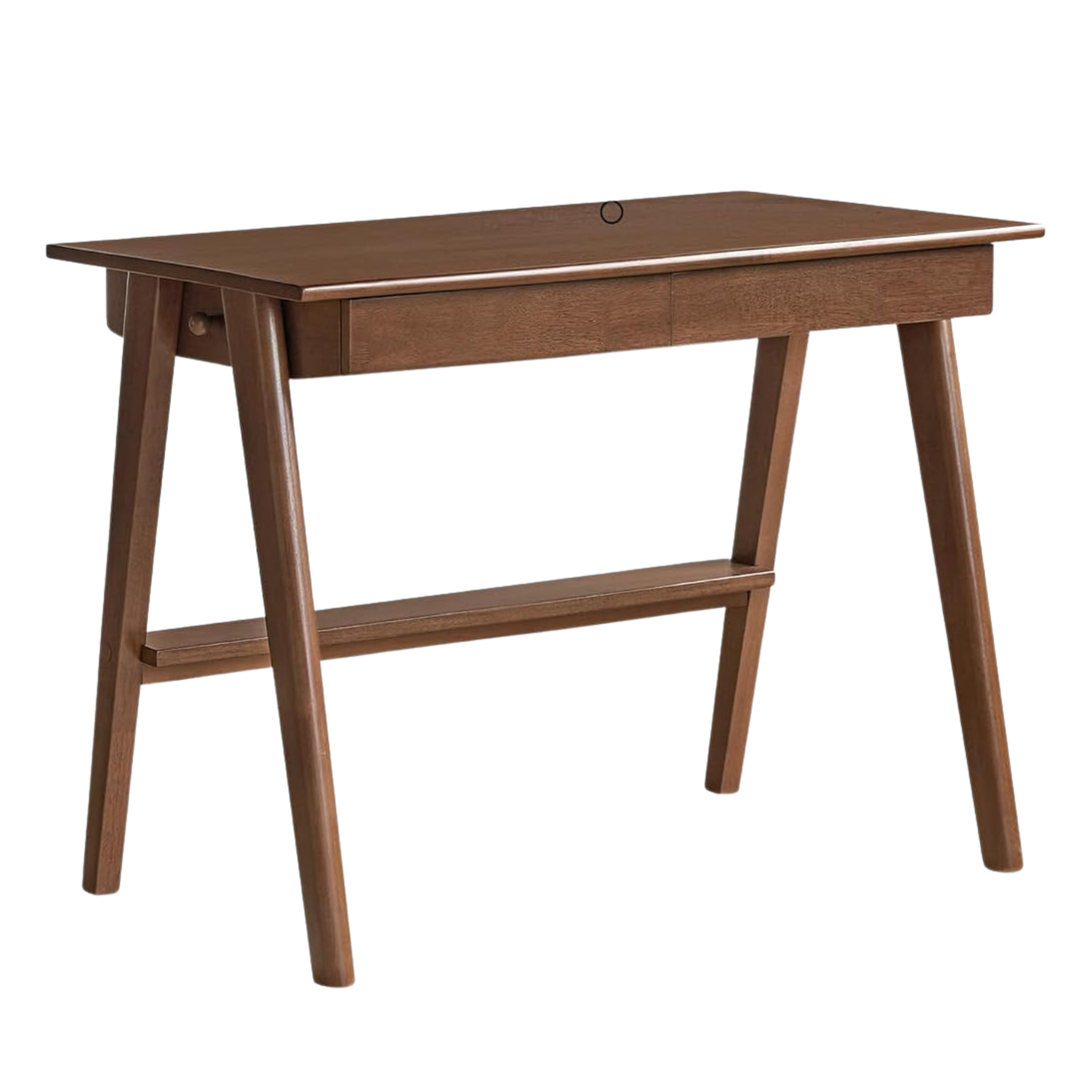 Solid Rubberwood Storage Office Desk
