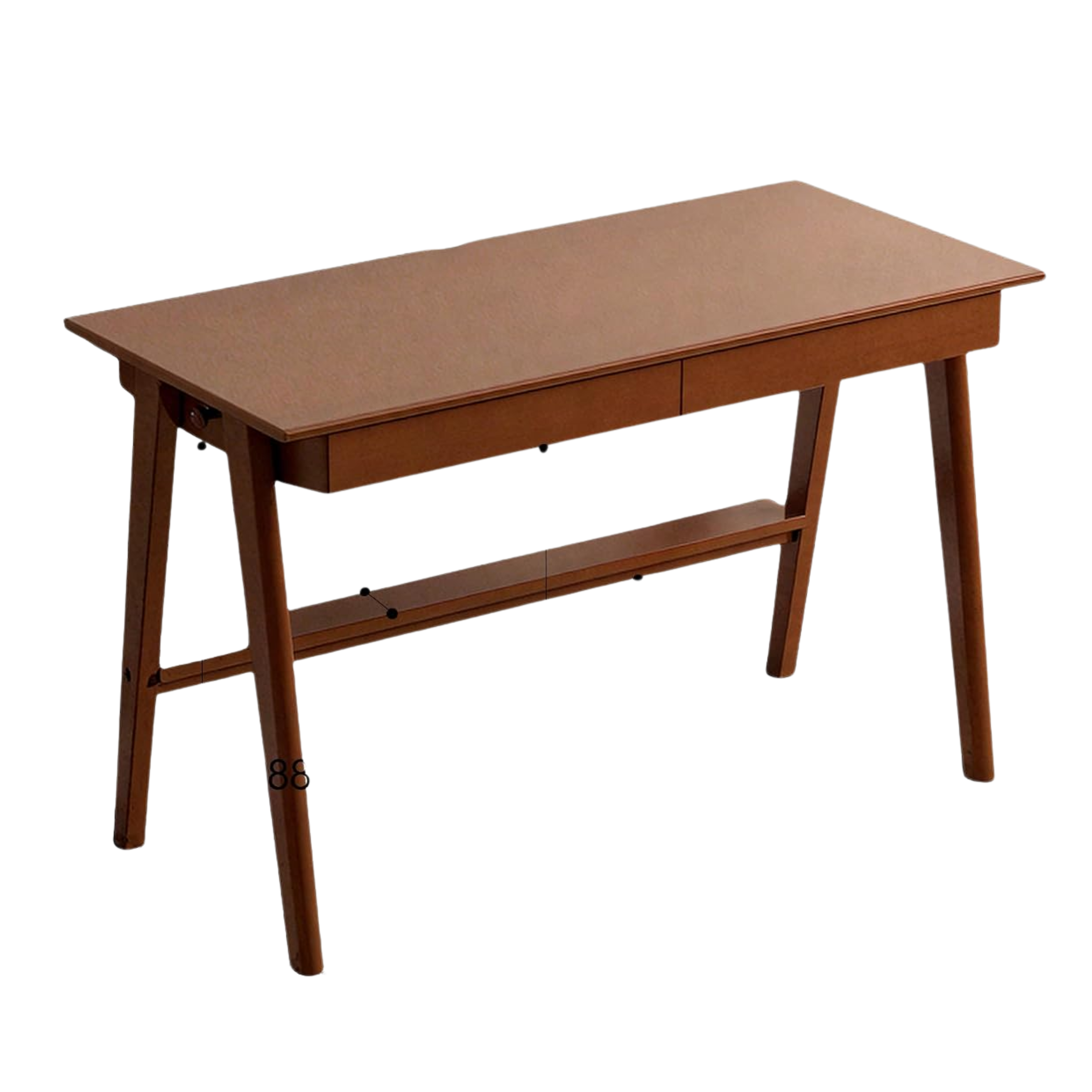 Solid Rubberwood Storage Office Desk