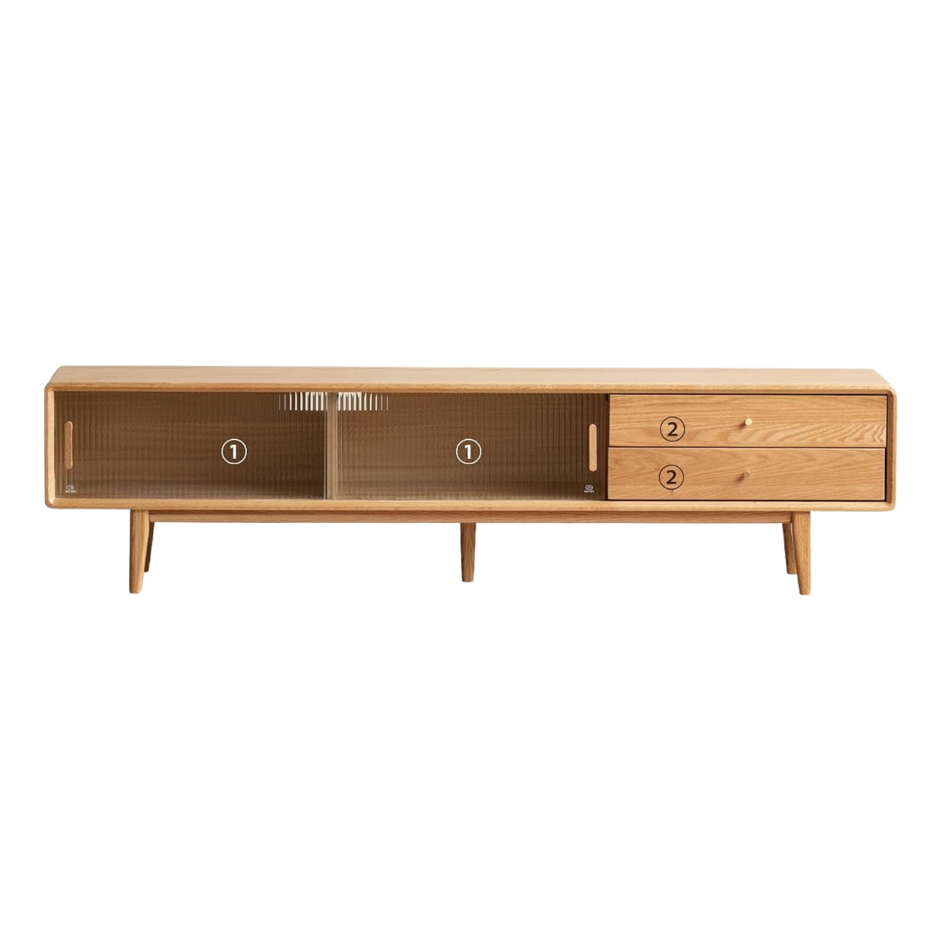 Oak Solid Wood Nordic Modern TV Stand