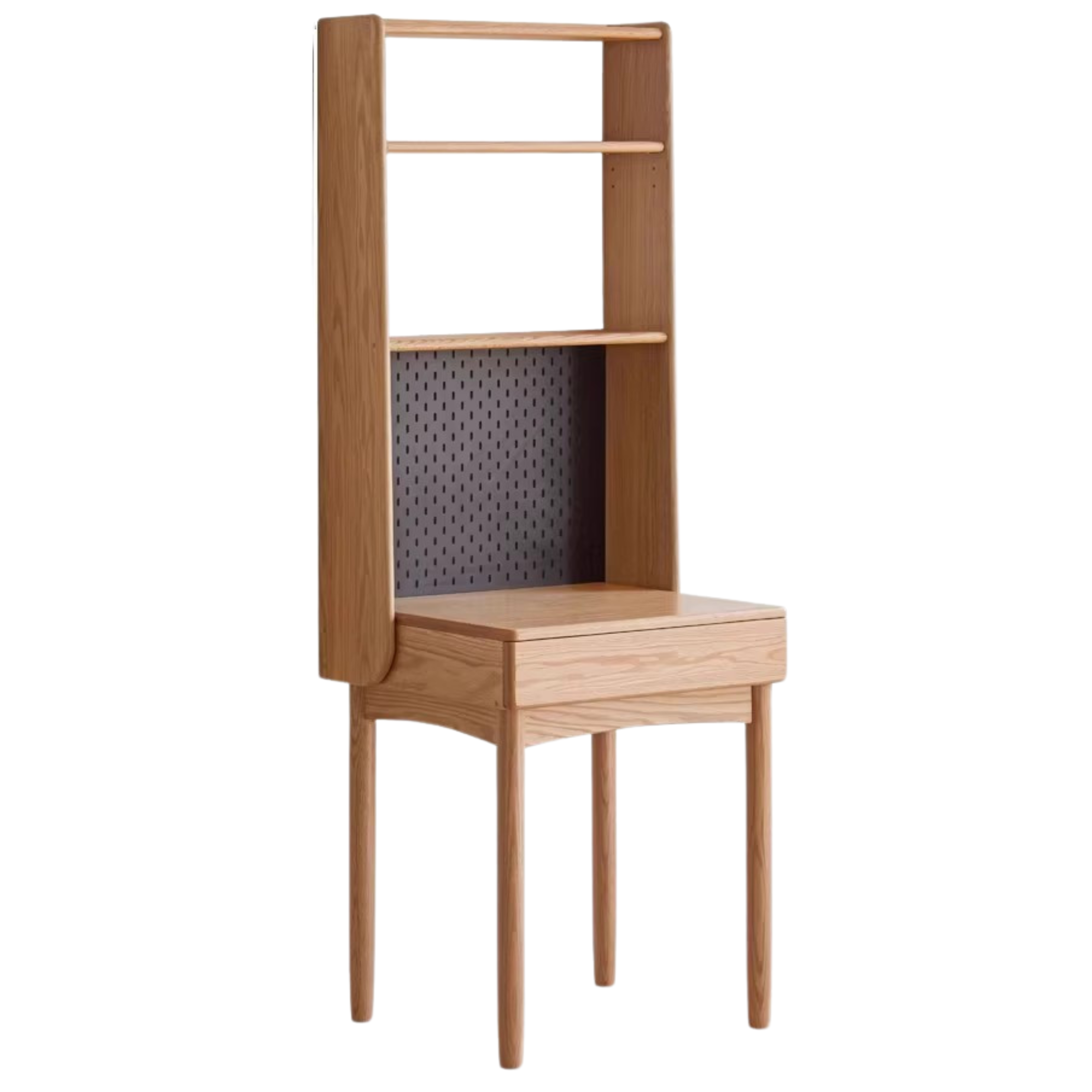 Oak Solid Wood Desk Bookshelf