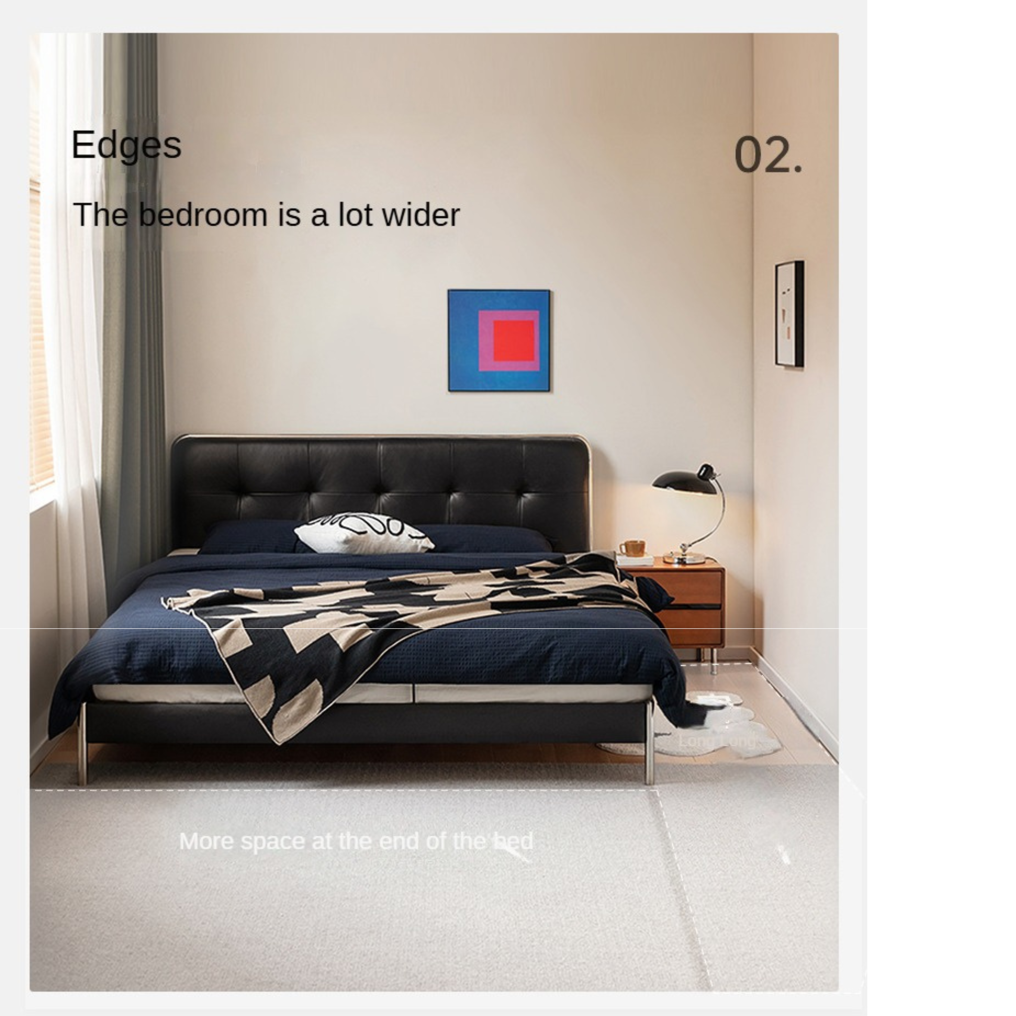 Genuine Leather High End Soft Bed