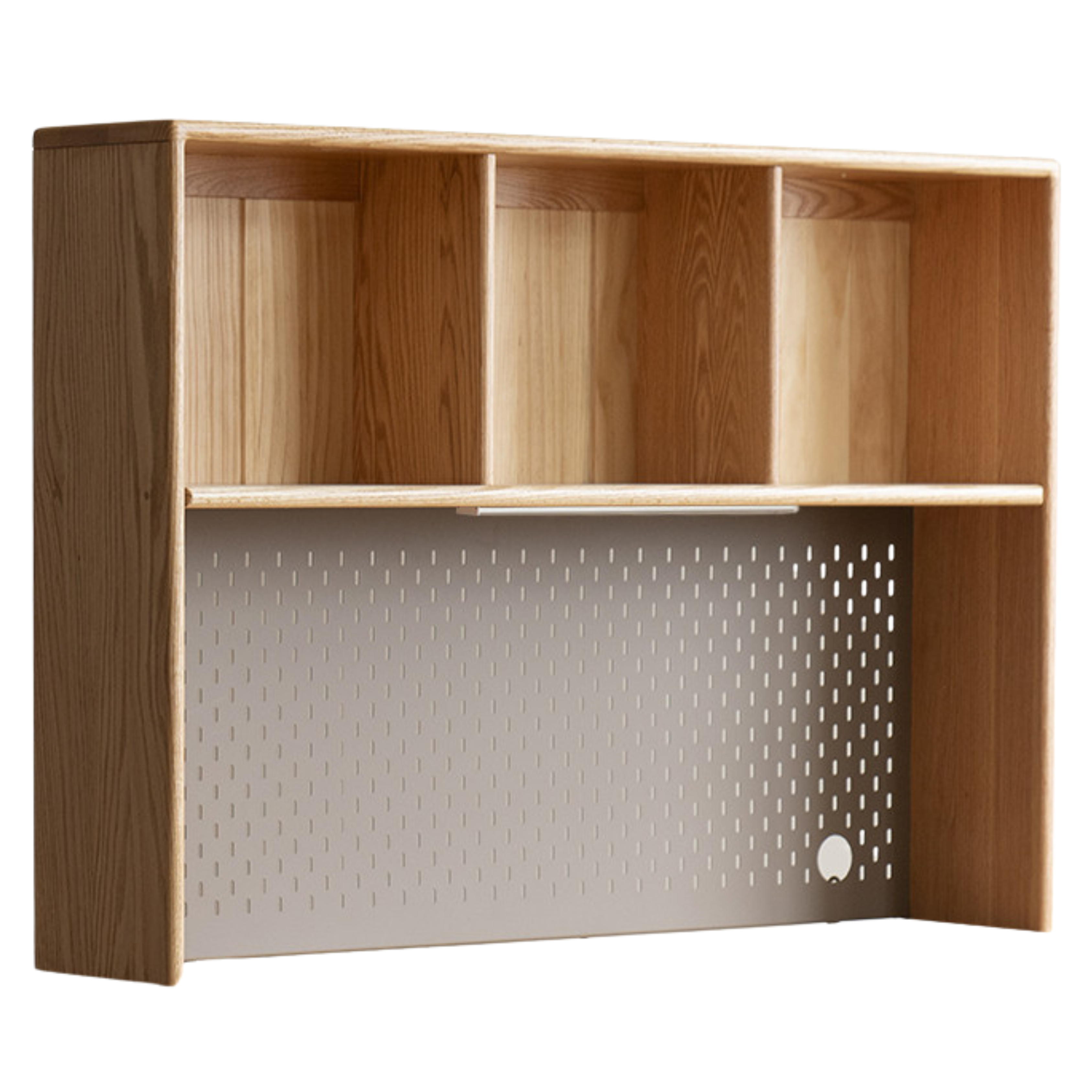 Beech, Oak Solid Wood Study Desk with Shelf