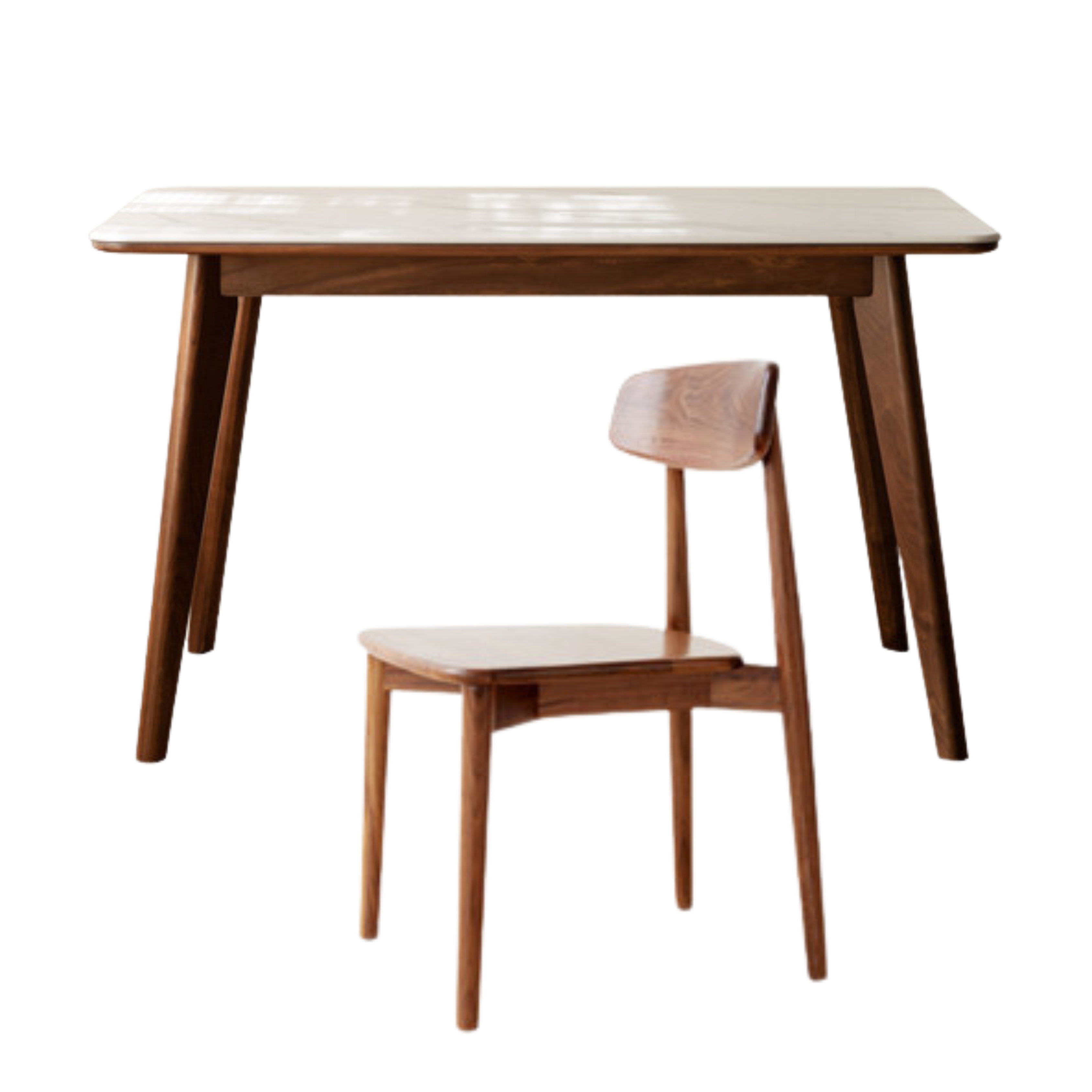 Ash, Black Walnut Solid Wood Rock Plate Nordic Dining Table