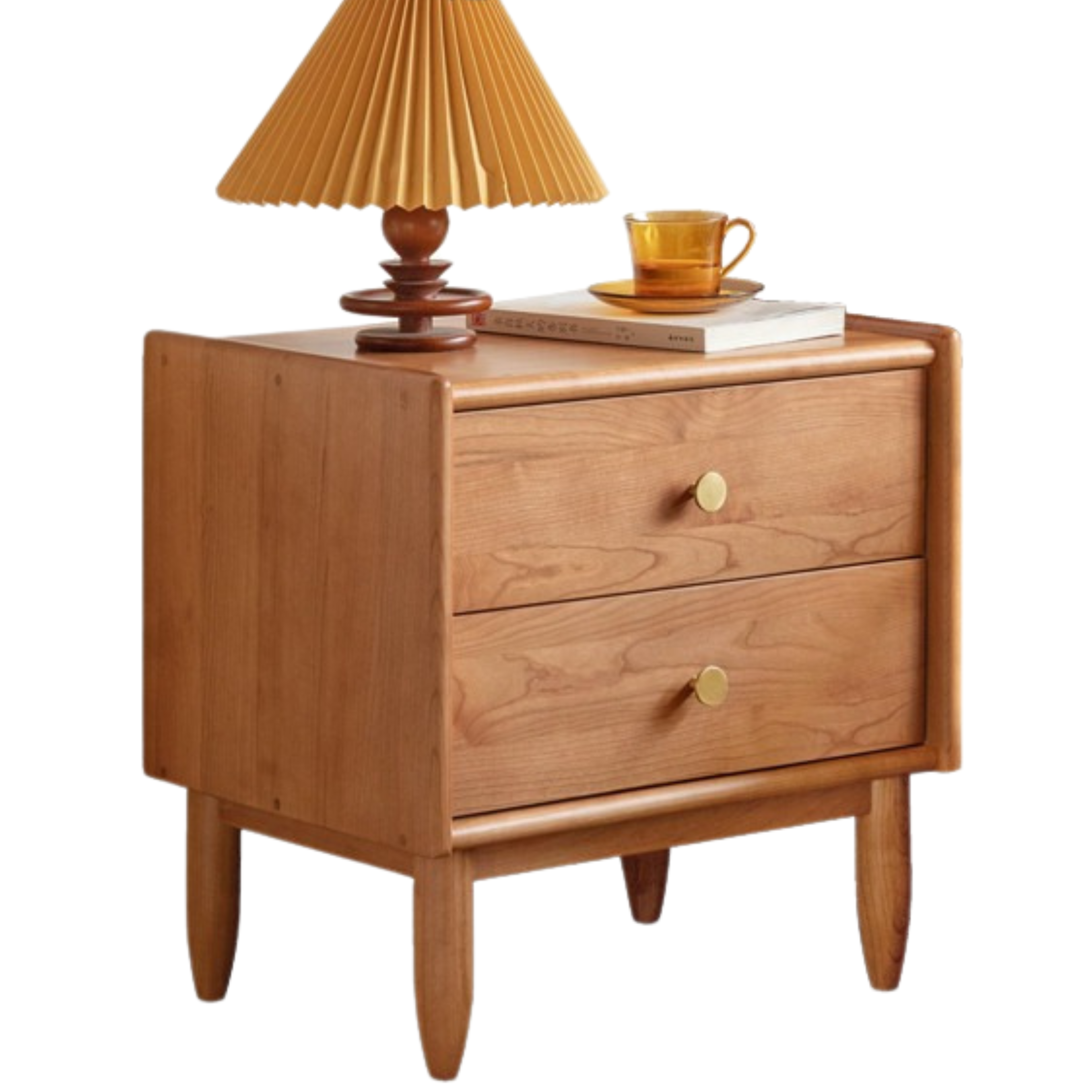 Cherry Solid Wood Retro Nightstand