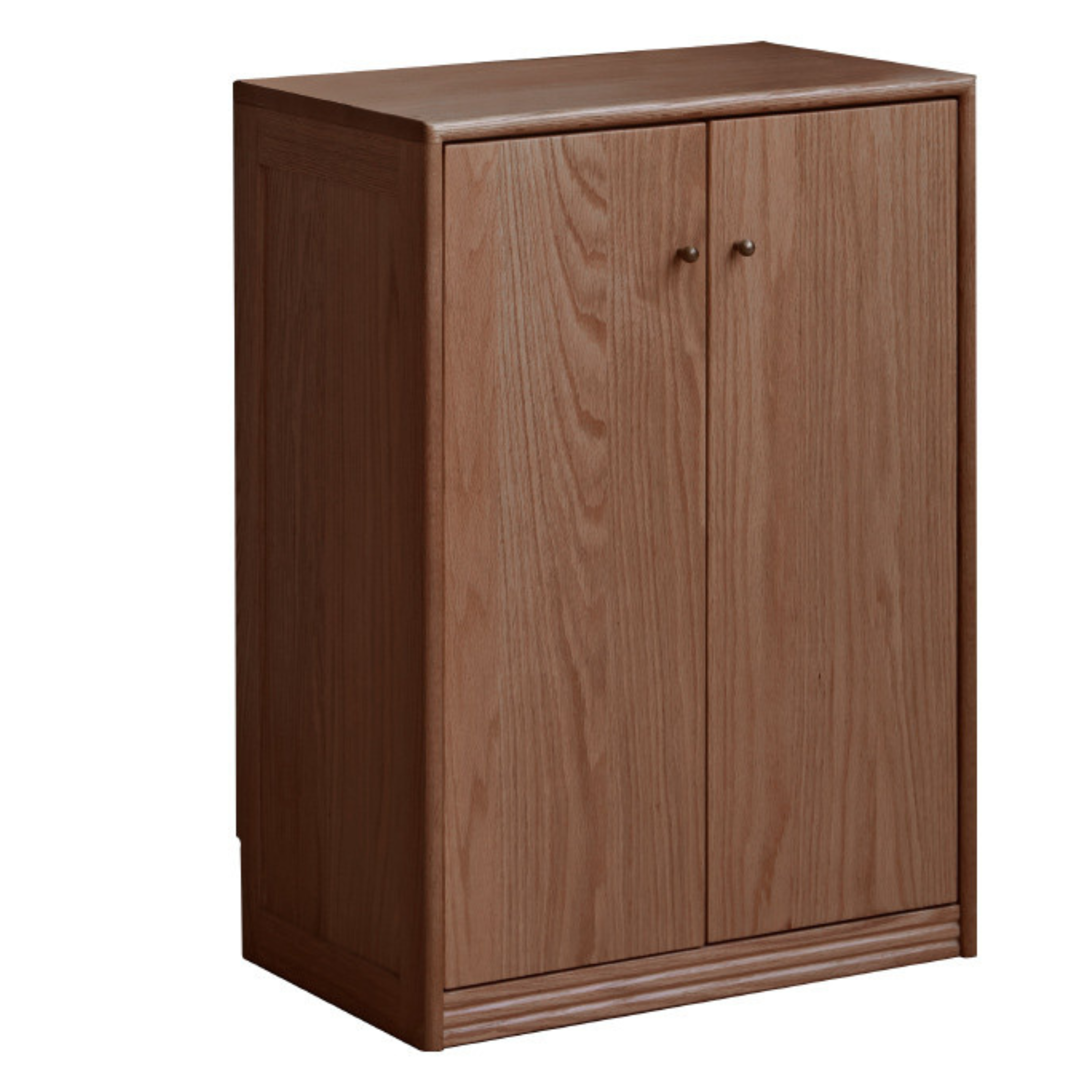 Oak Solid Wood Floor-To-Ceiling Combination Bookshelf, Glass Bookcase
