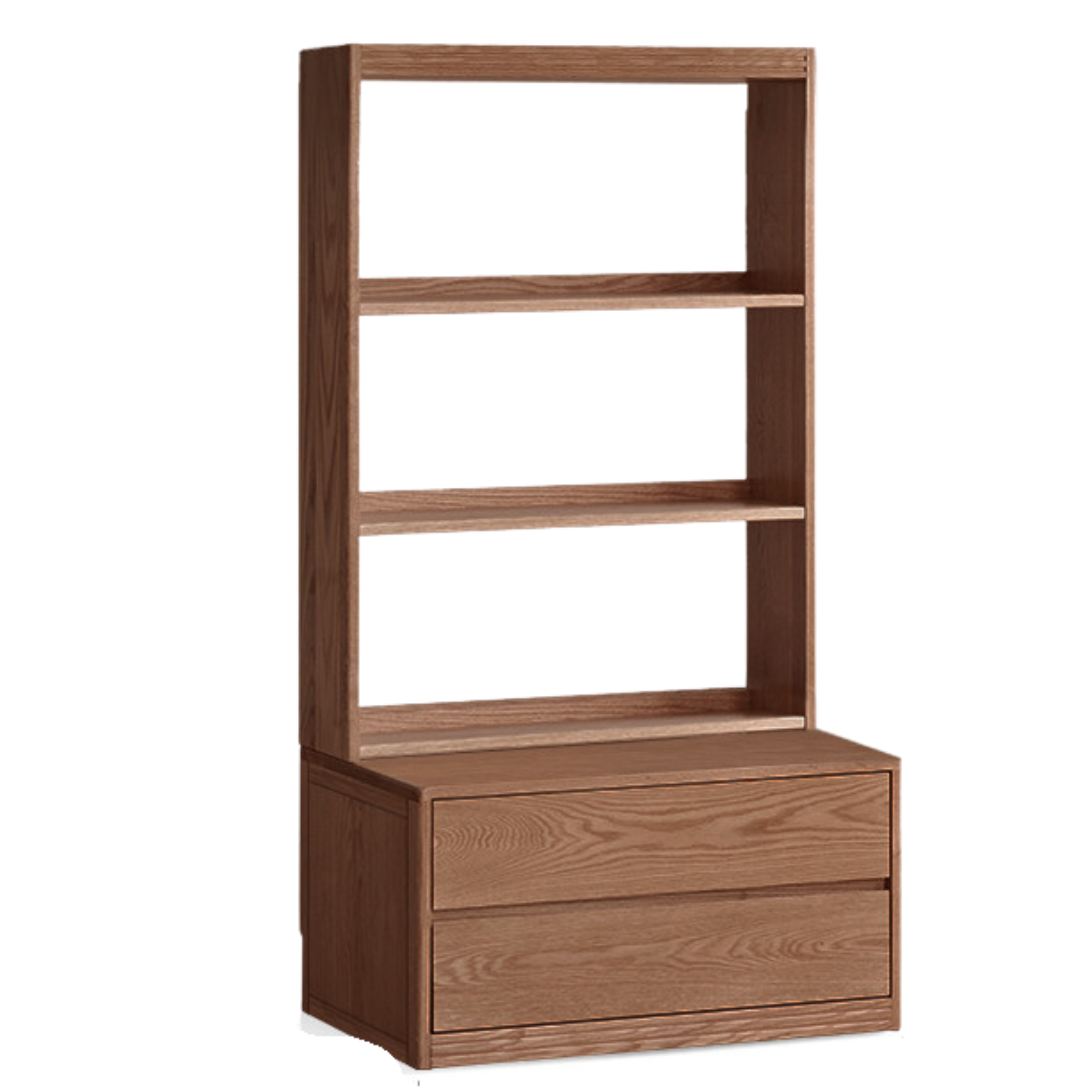 Oak Solid Wood Wall-To-Wall With Seat Combined Bookshelf