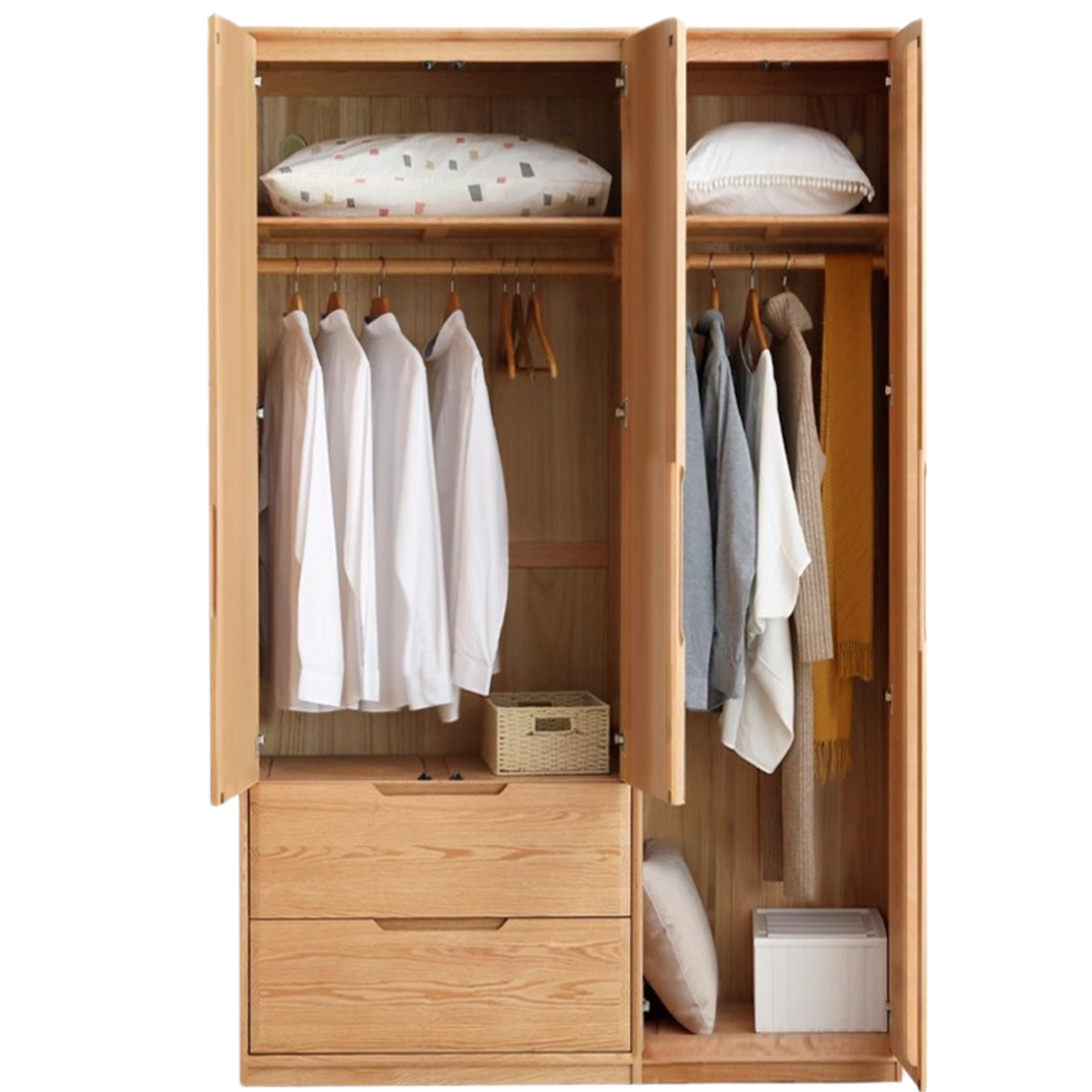 Ash solid wood wardrobe modern::