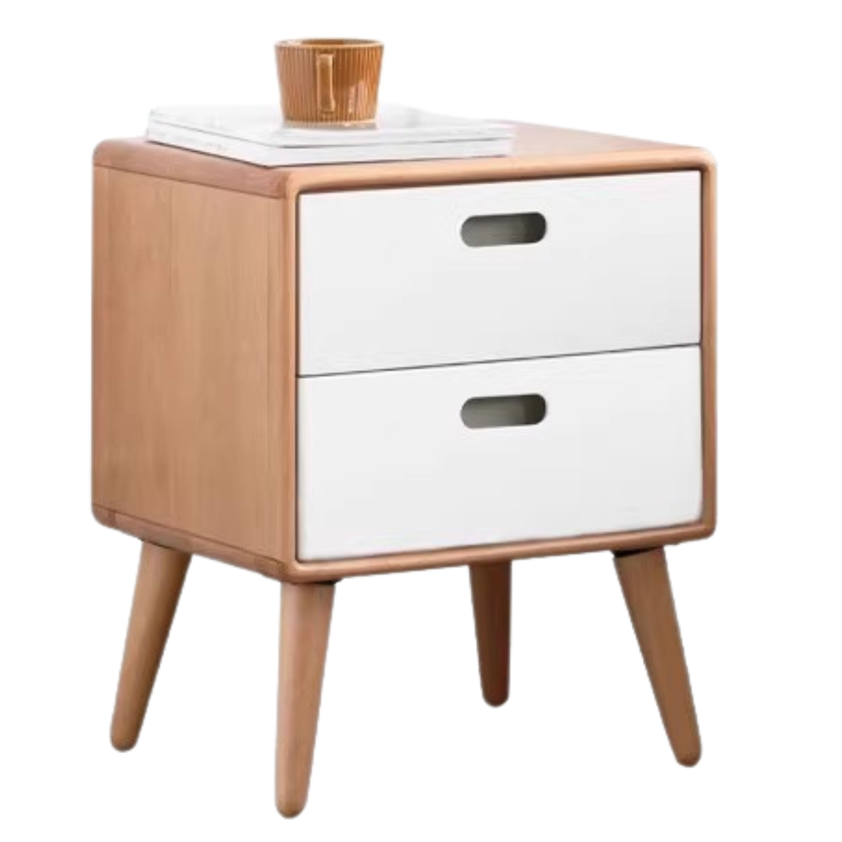 Beech solid wood Nightstand.