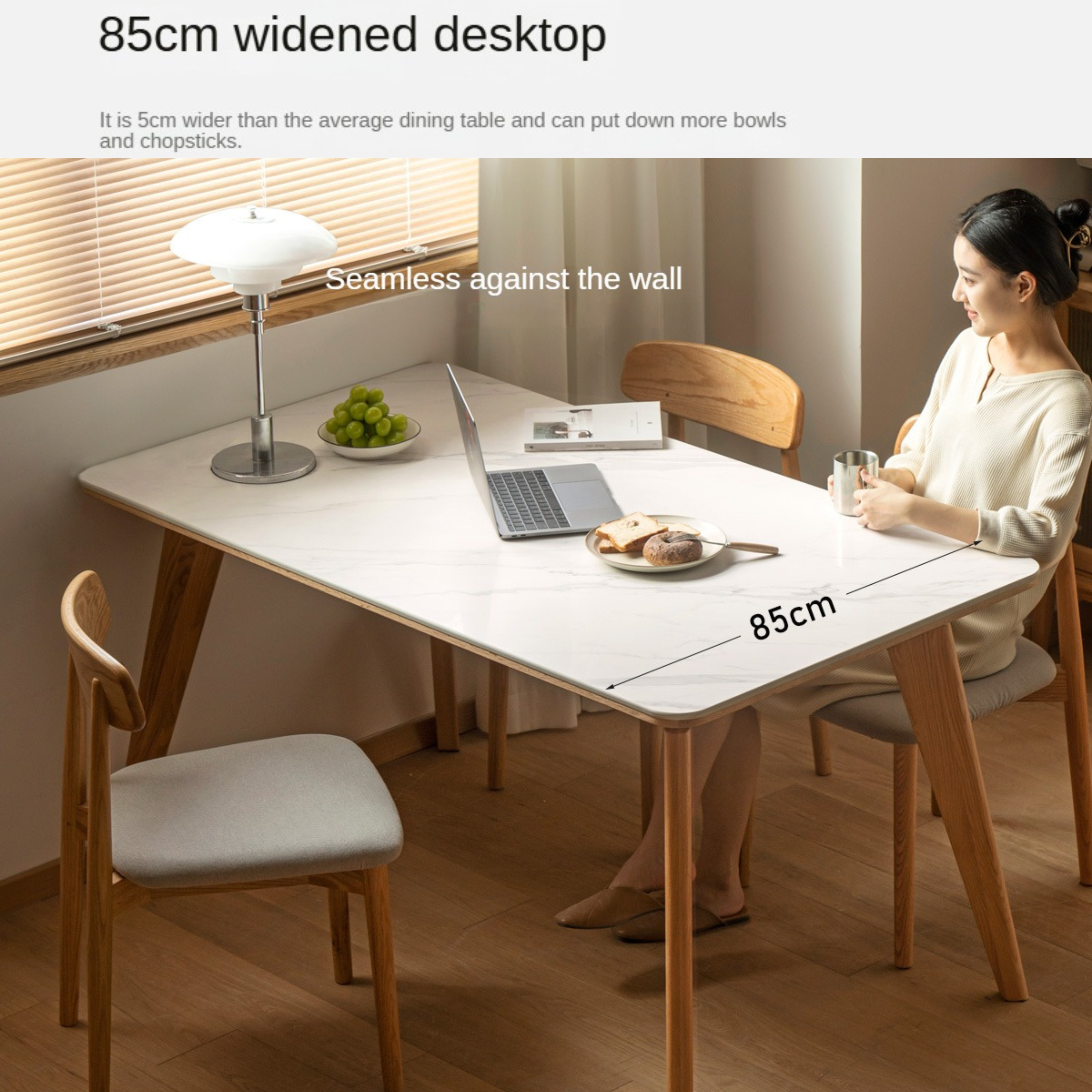 Oak Solid Wood Rock Modern Dining Table
