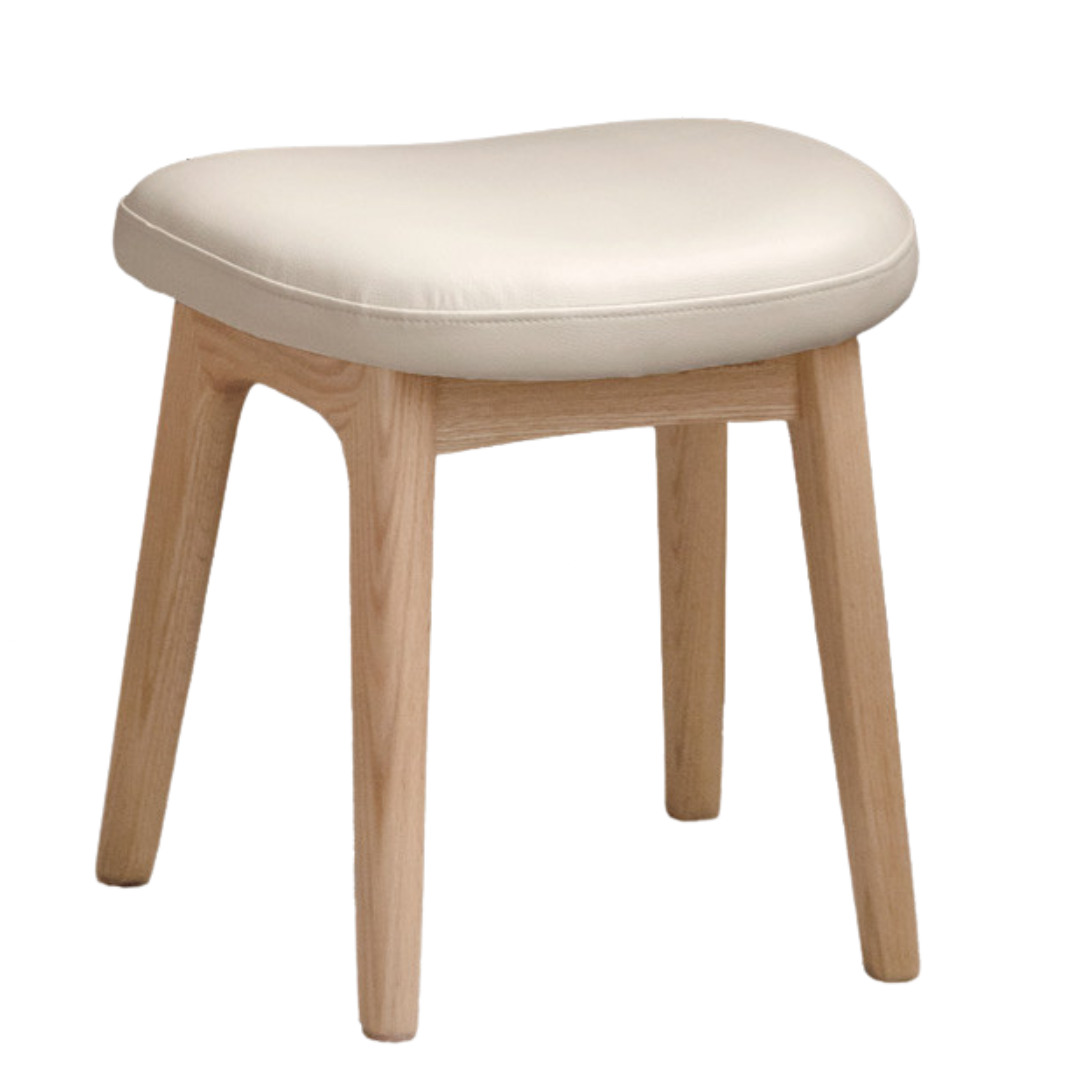 Oak, Black Walnut, Ash, Poplar Solid Wood Makeup Soft Stool.