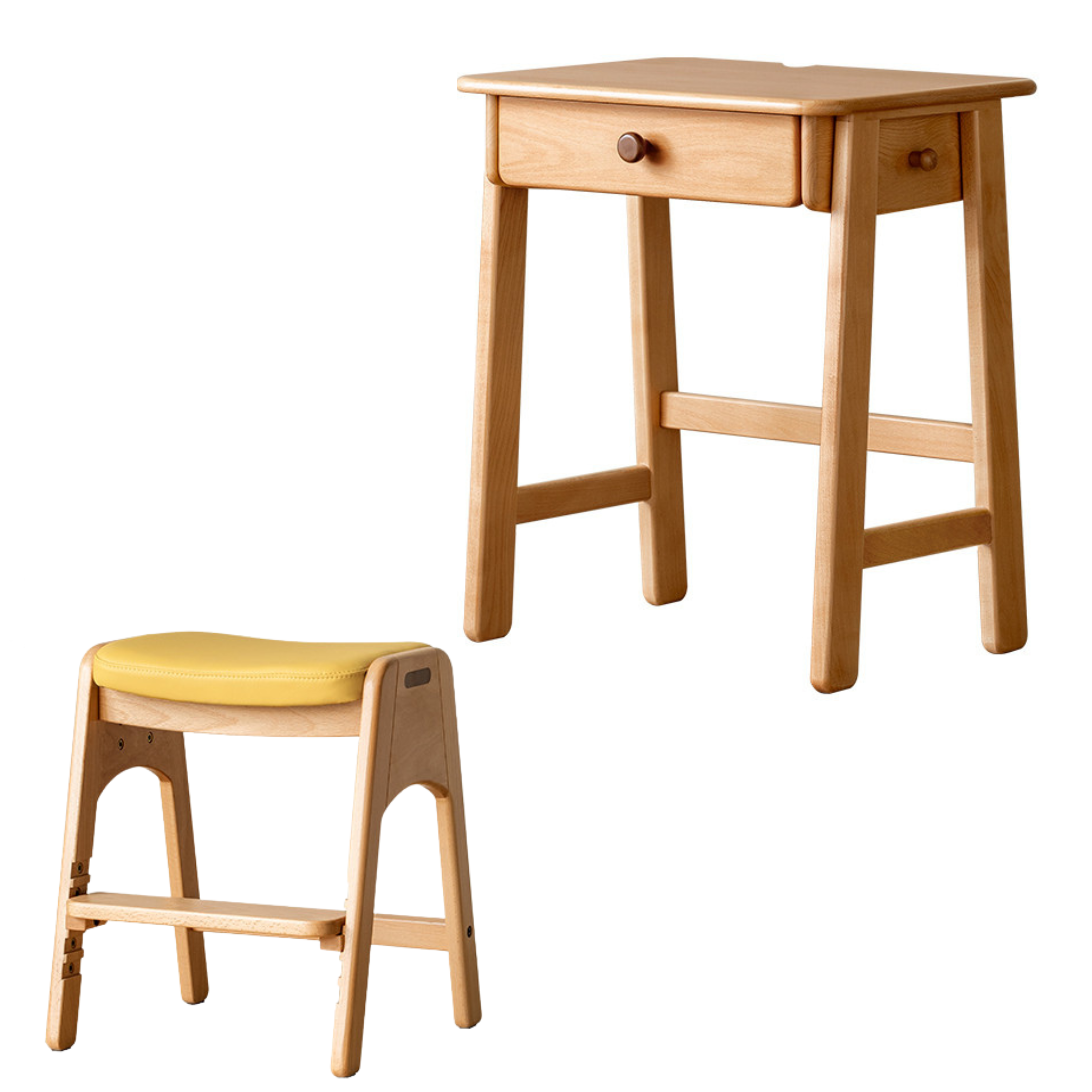 Beech Solid Wood Children's Study Writing Desk.