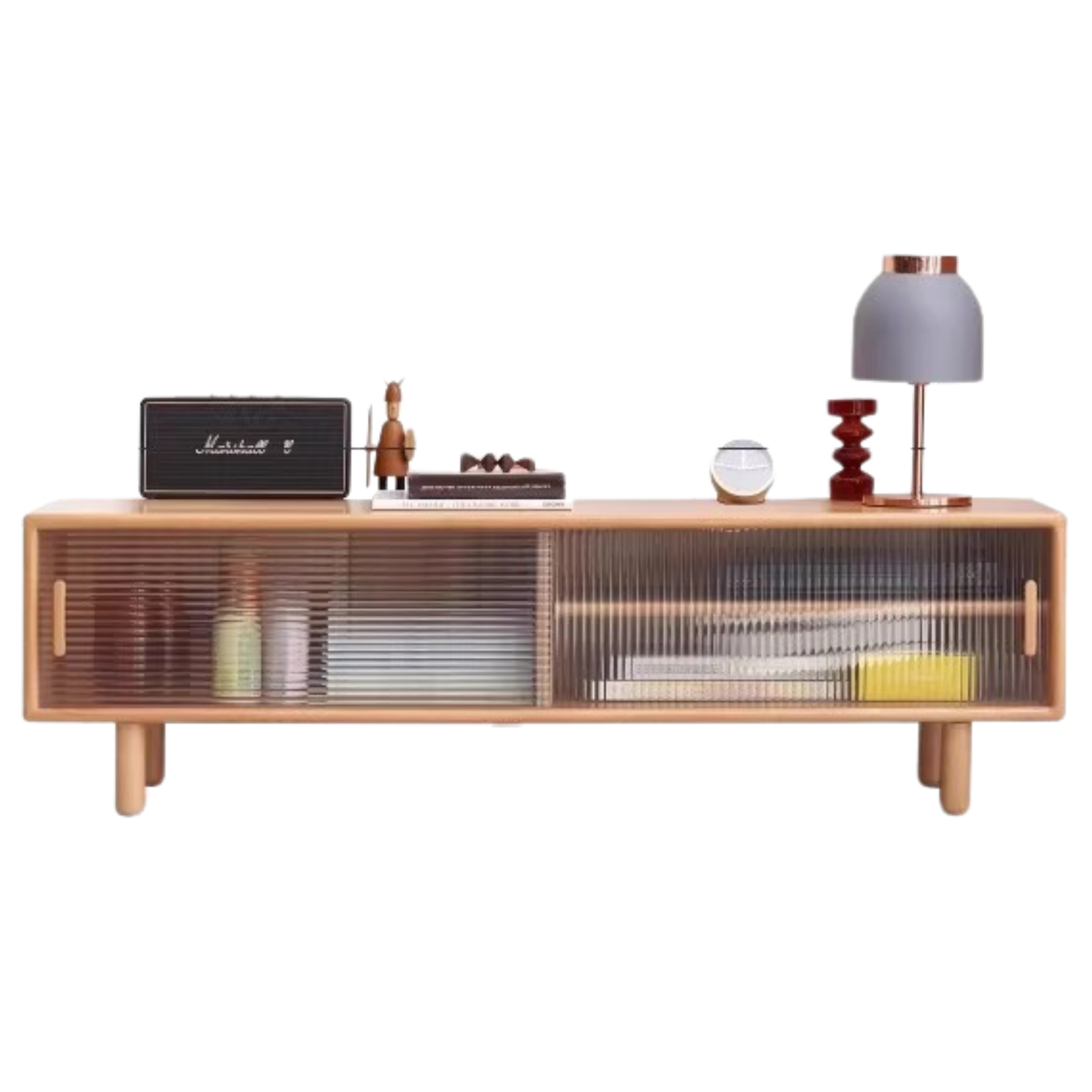 European Beech Solid Wood Large Capacity TV Cabinet