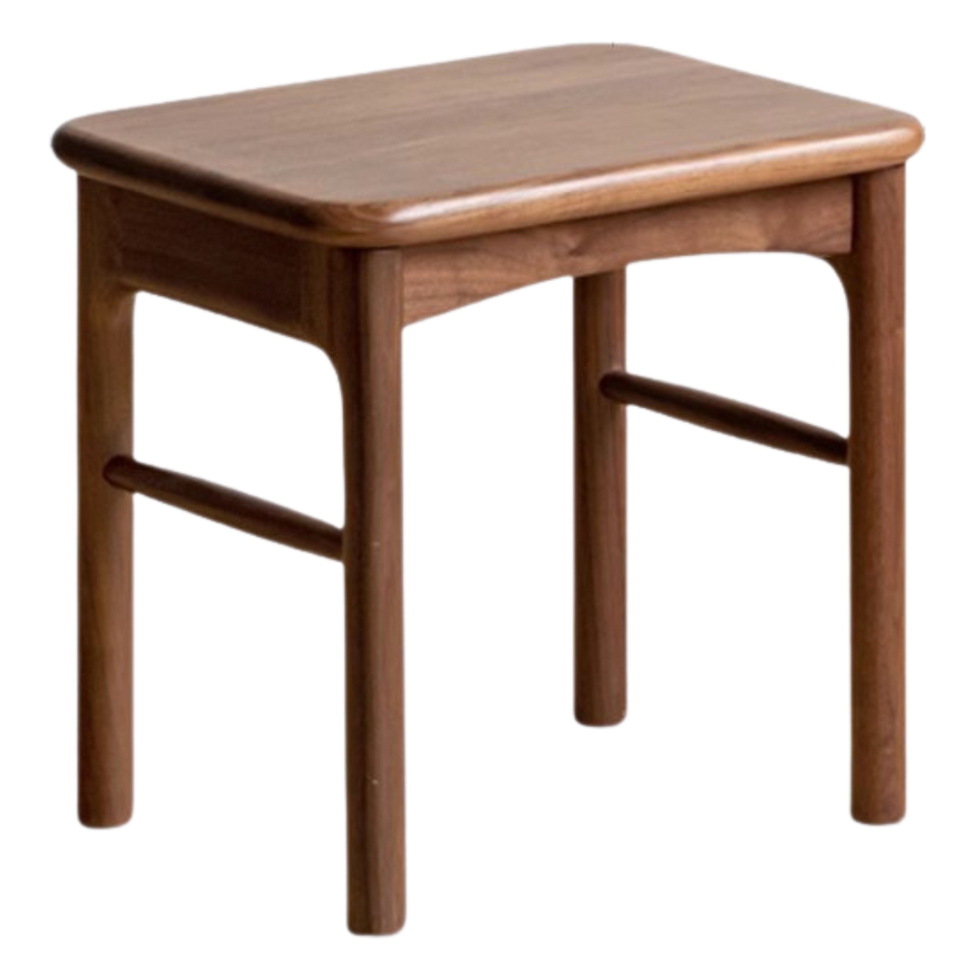 Oak, Black Walnut Solid Wood Tea Stool, Long Stool
