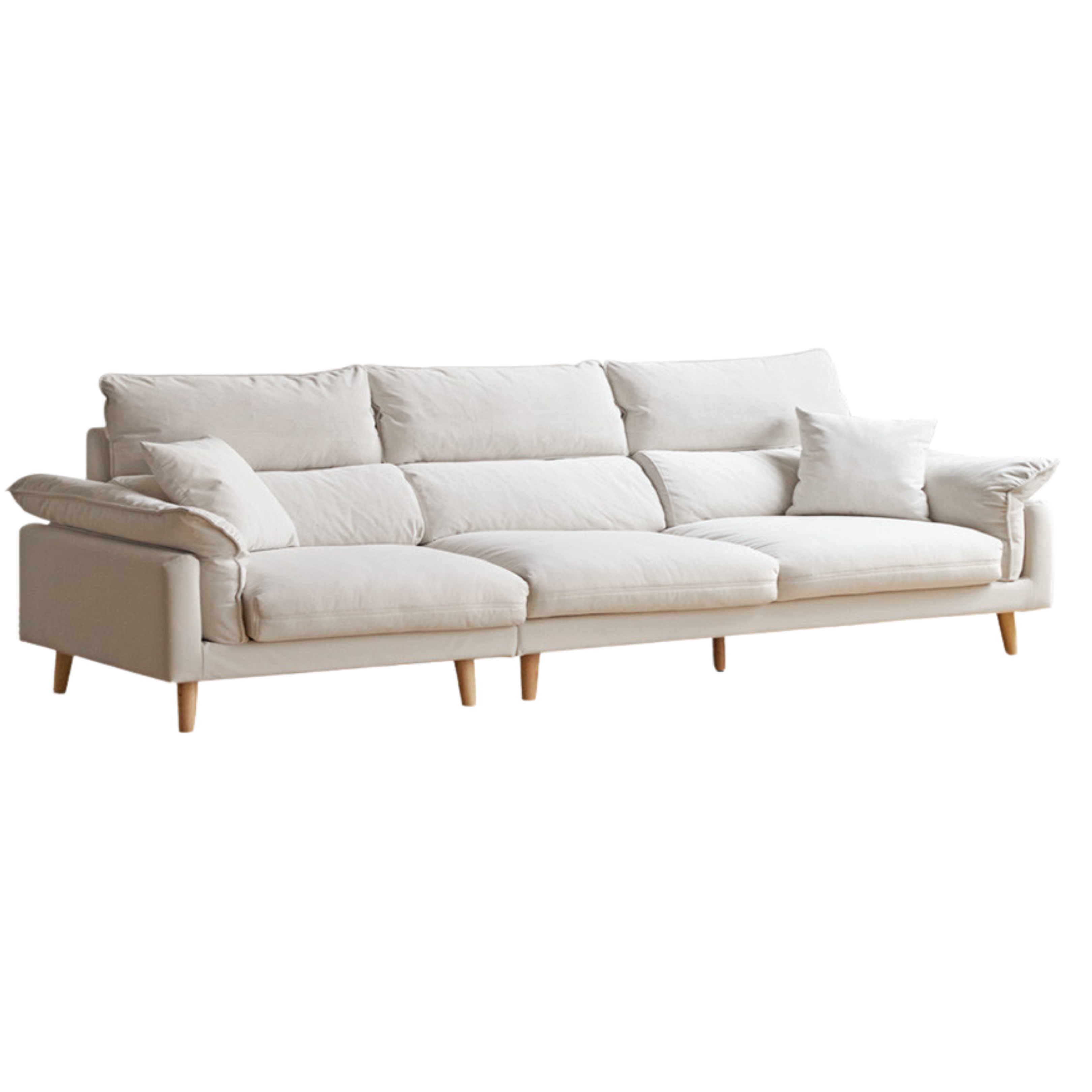 Fabric Modern White Down Sofa)