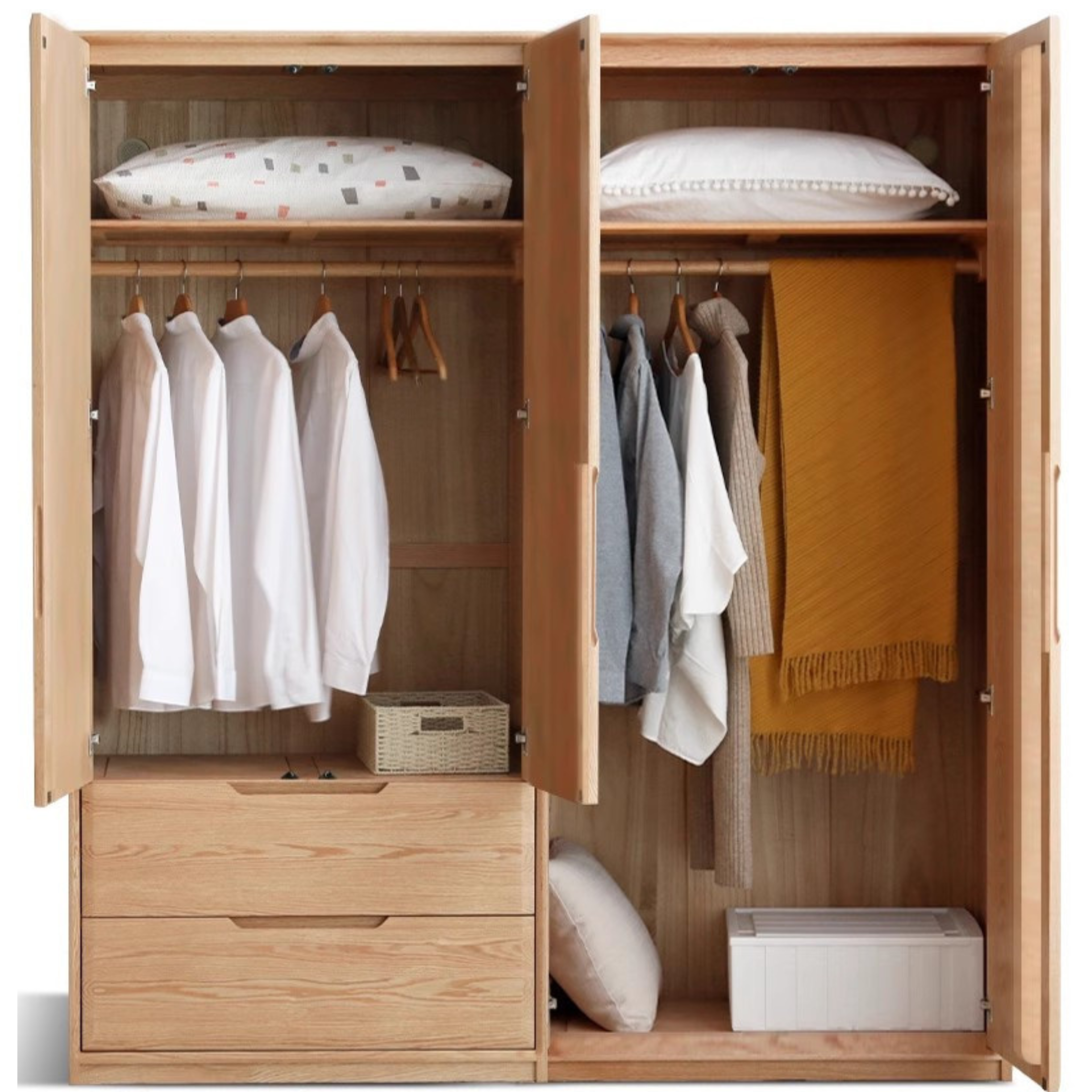 Ash solid wood wardrobe modern::