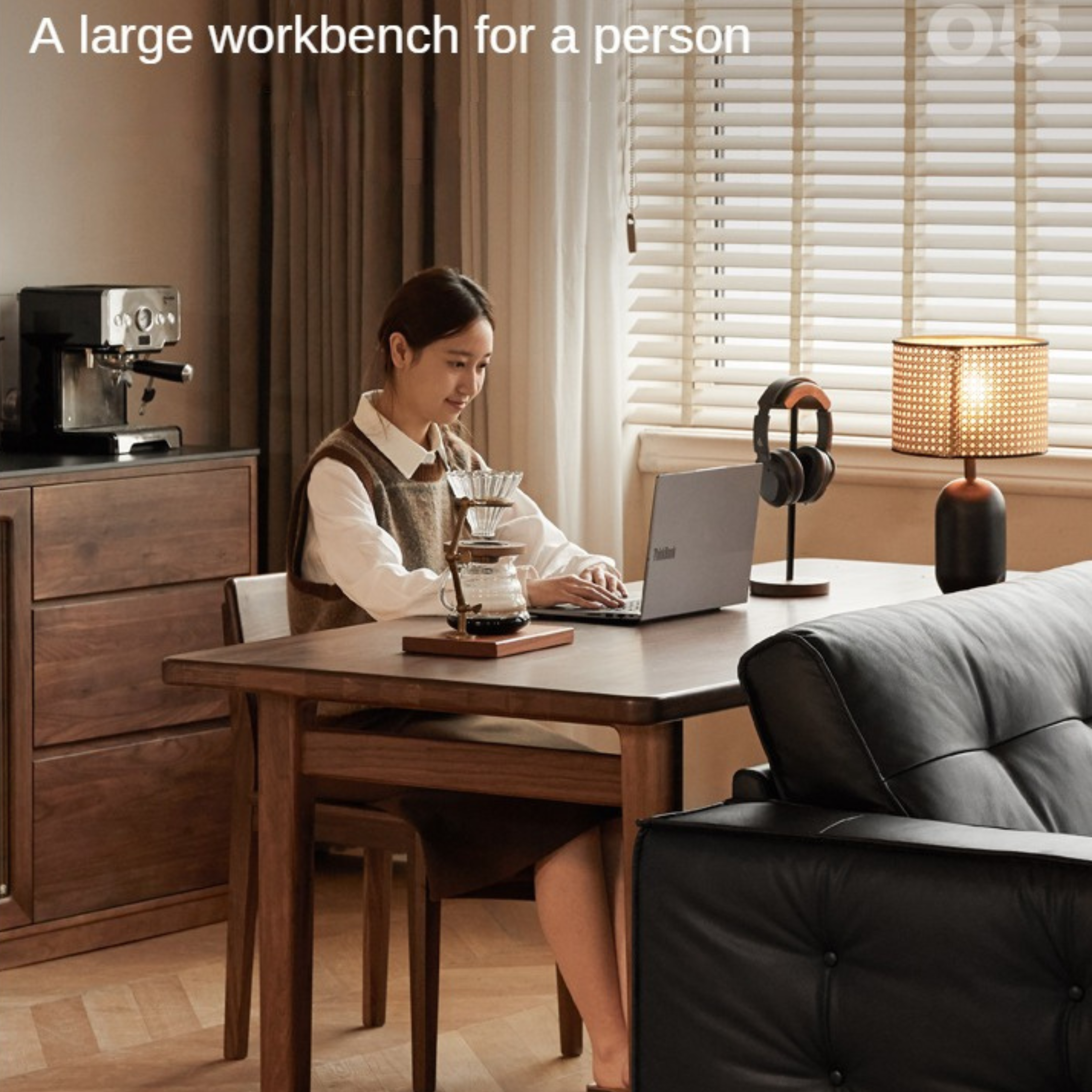 Black Walnut Solid Wood Large Board Modern Dining Table