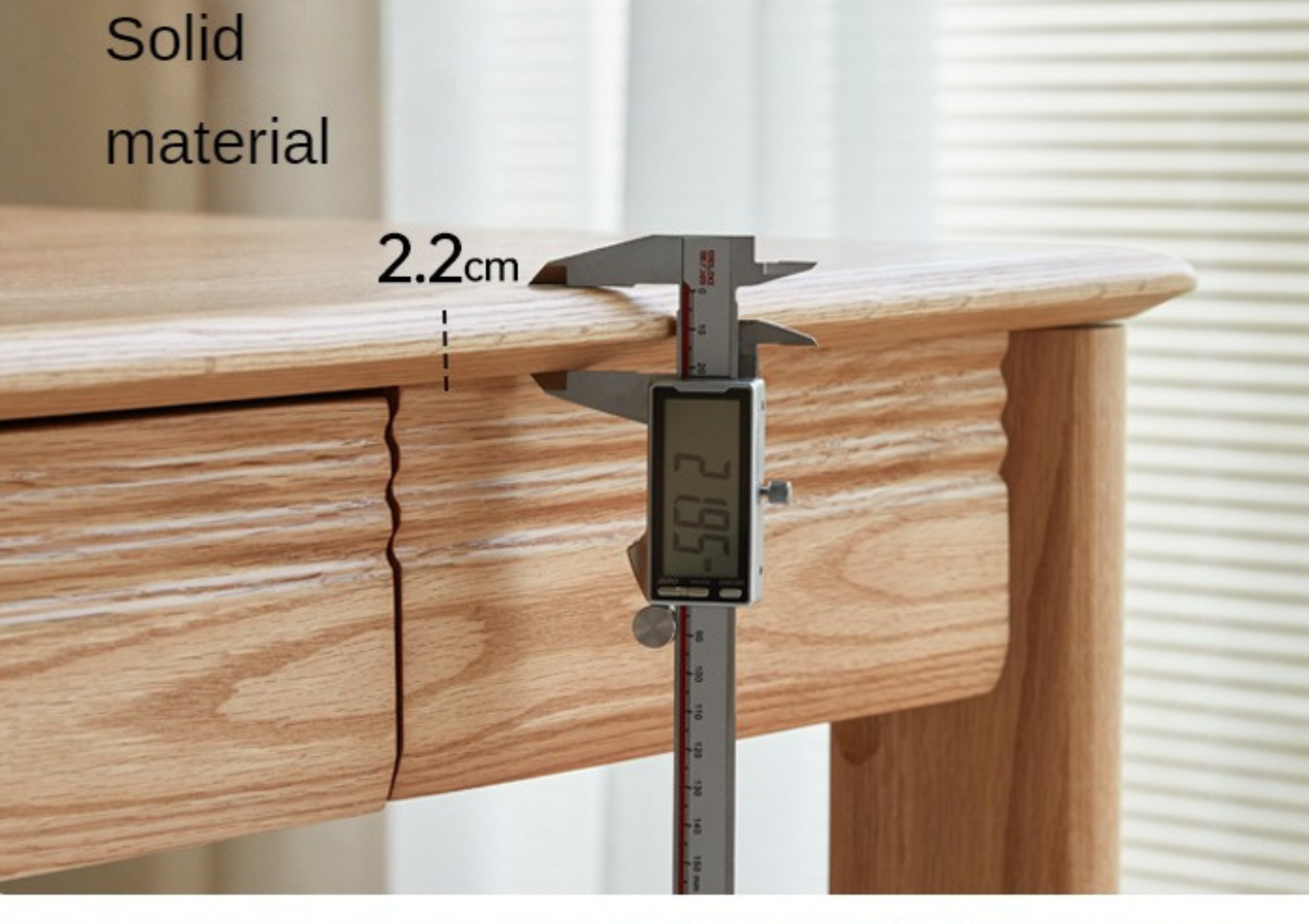 Oak, Ash Solid Wood Long Office Desk