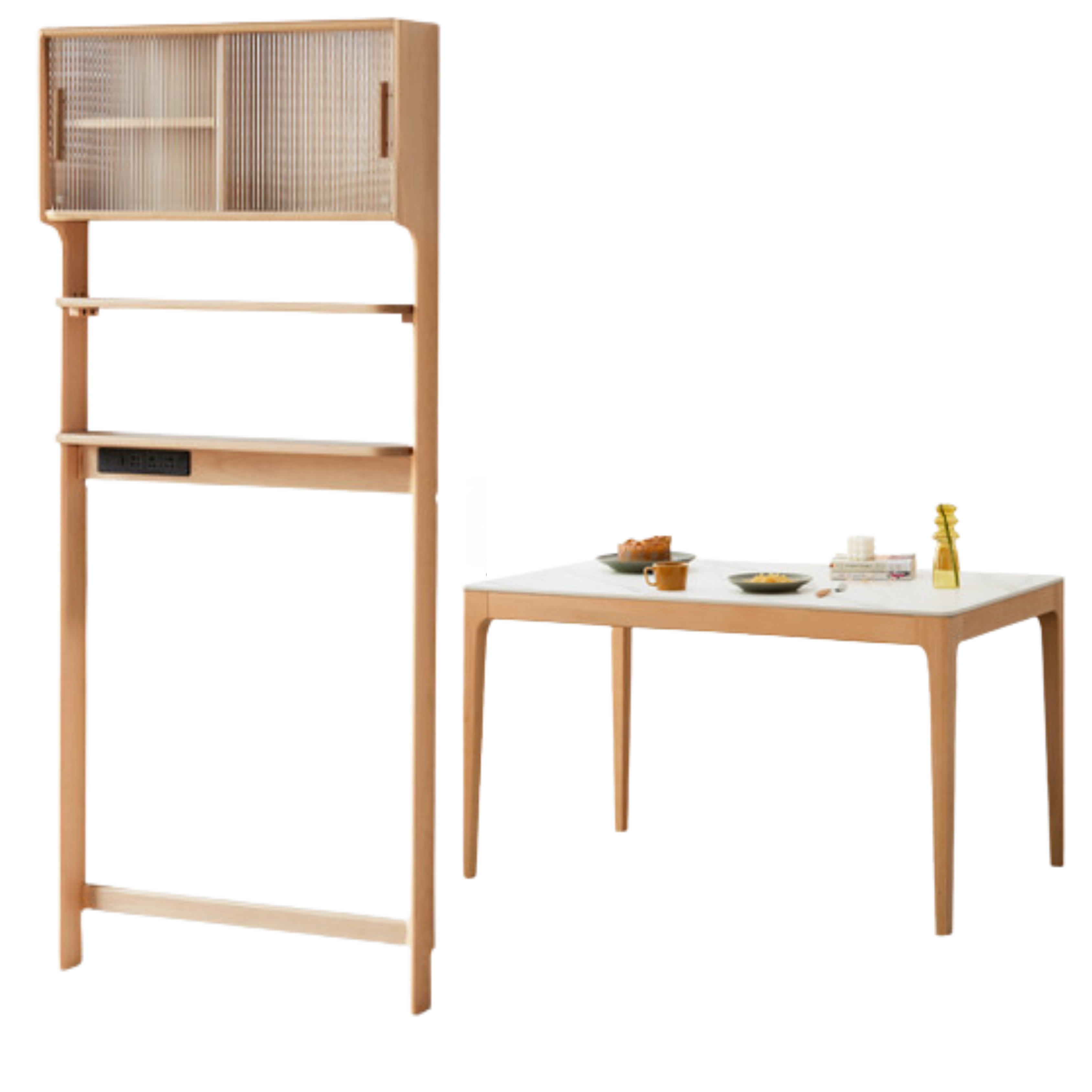 Beech Solid Wood Ultra-thin Dining Sideboard